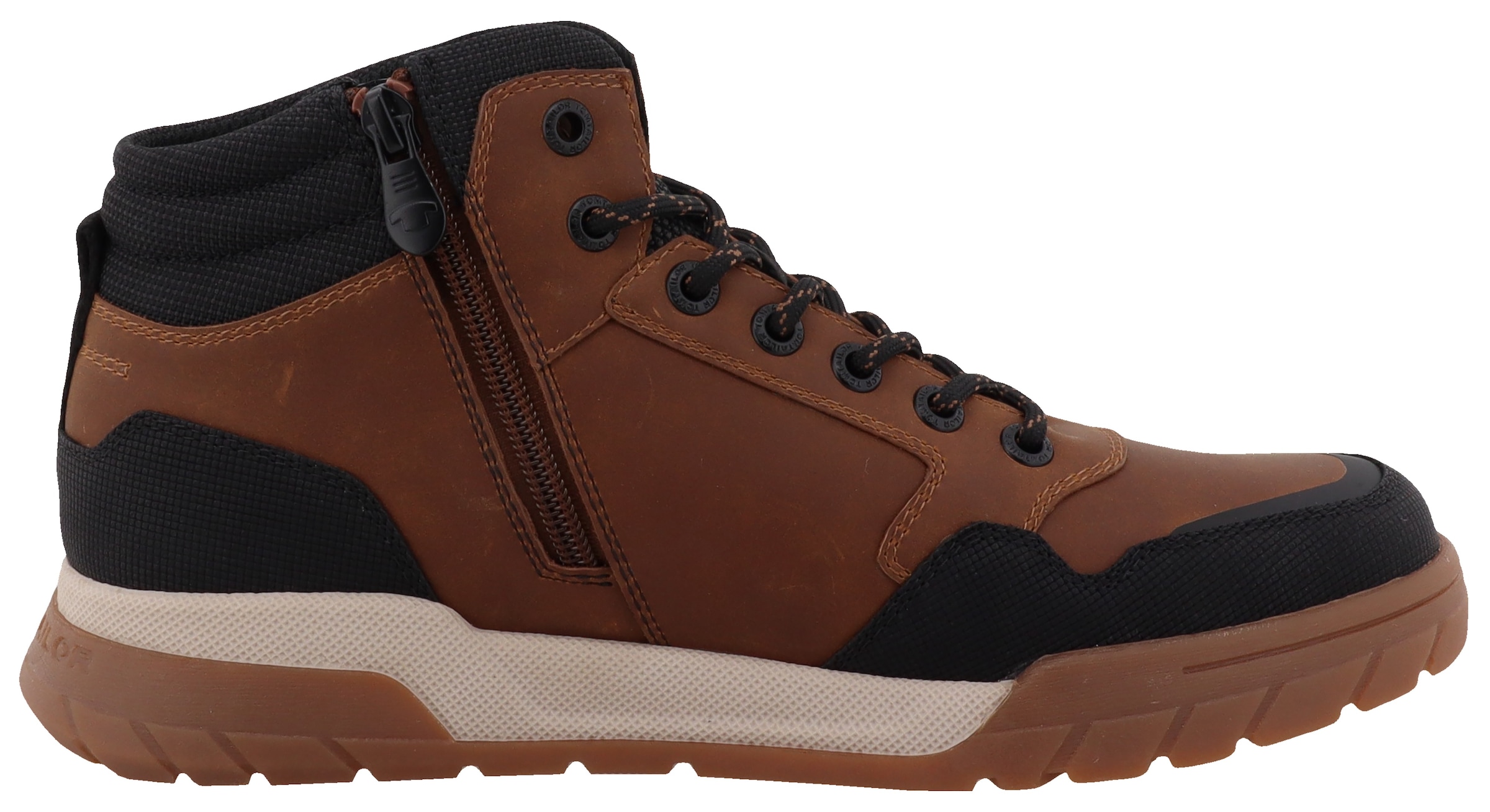 TOM TAILOR Schnürboots, High Top-Sneaker, Trekkingschuh mit gepolstertem Schaftrand, Weite G