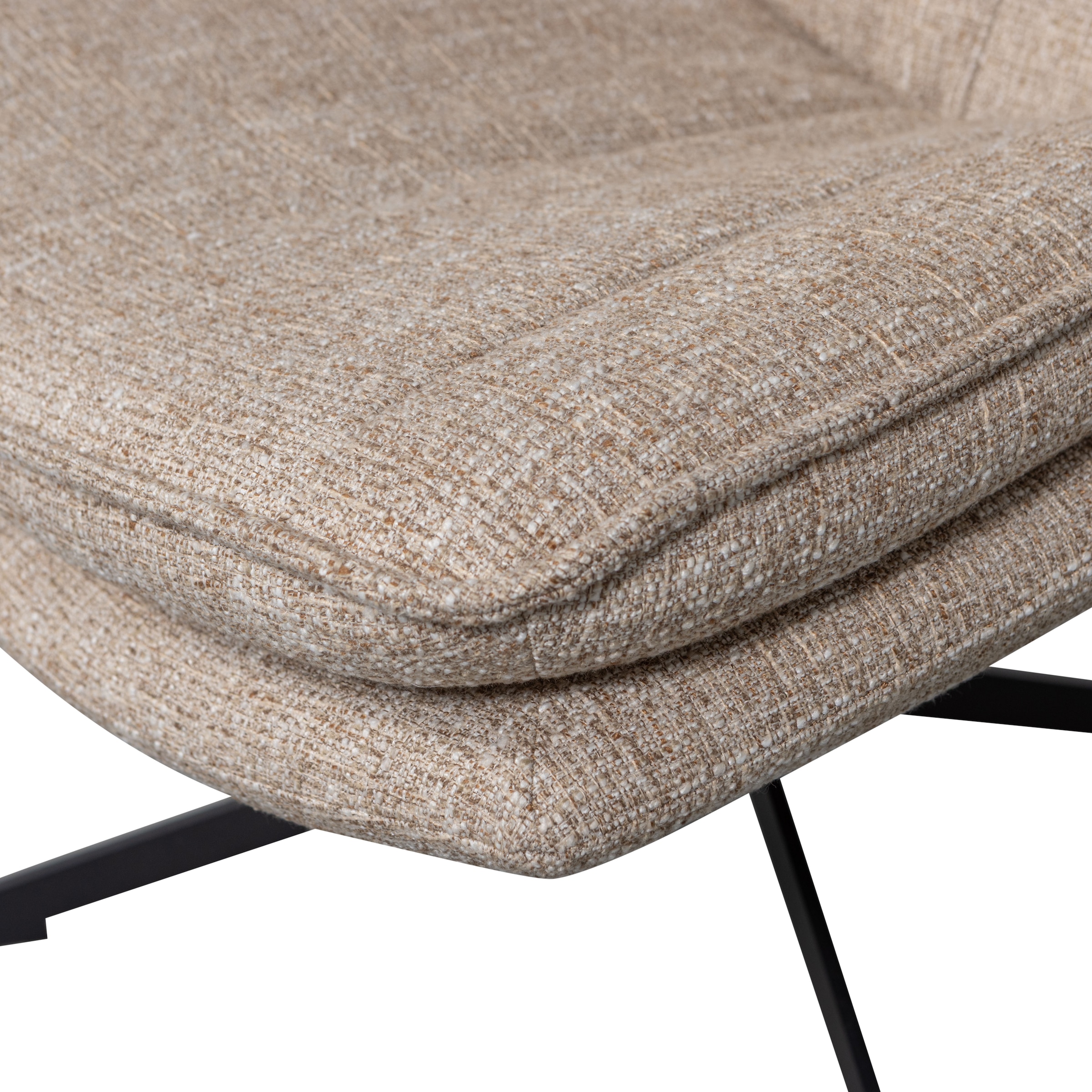 WOOOD Drehsessel »Milaro mit Fling-Melange-Bezug und Drehmechanismus B75 x T94 x H88 cm« Tragkraft 120 kg, Hohe Verschleißfestigkeit, mittlere Sitzhöhe