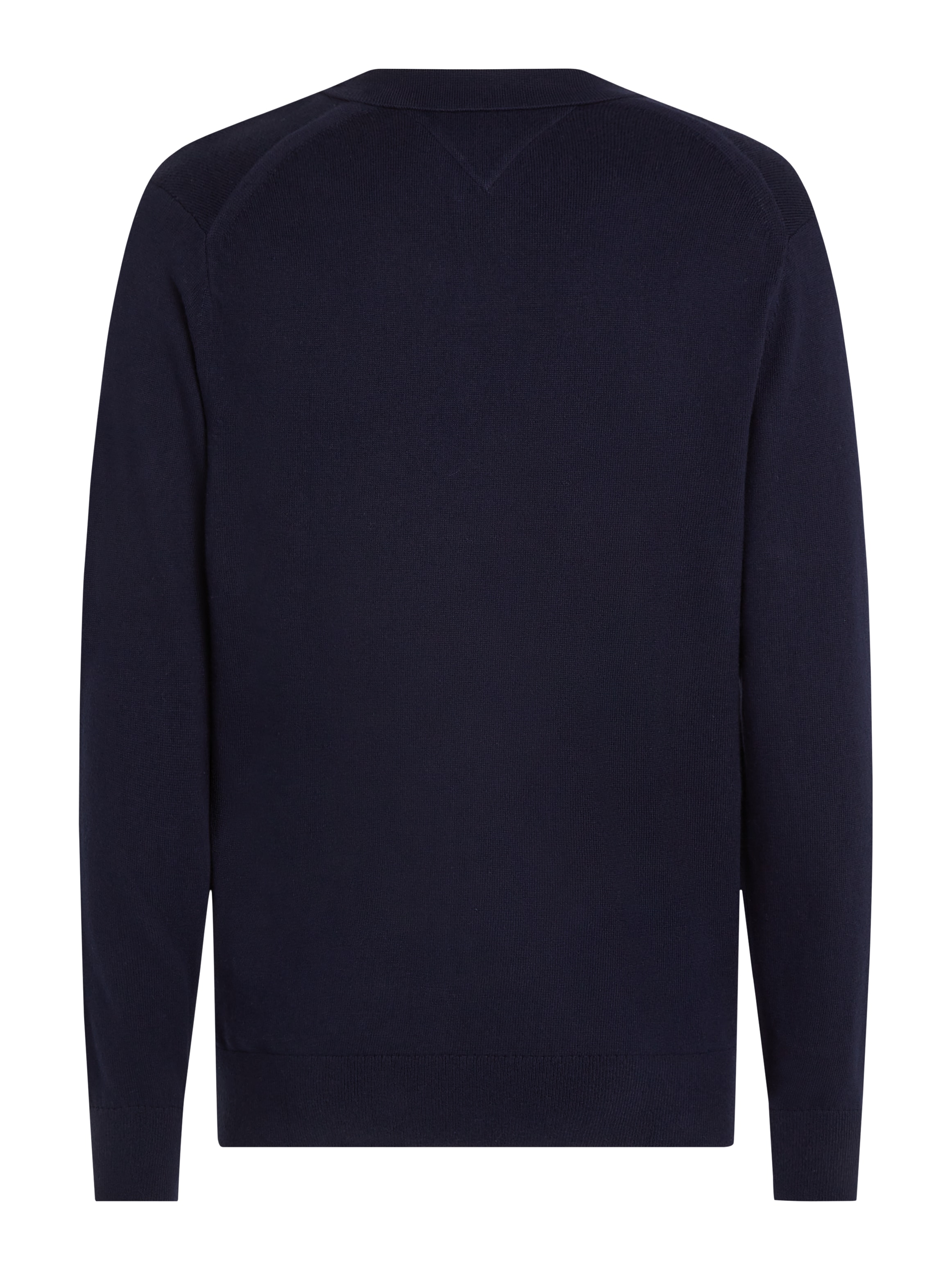 Tommy Hilfiger Polokragenpullover »PIMA ORG CTN CASHMERE LS POLO« Flag-Stickerei auf Brust