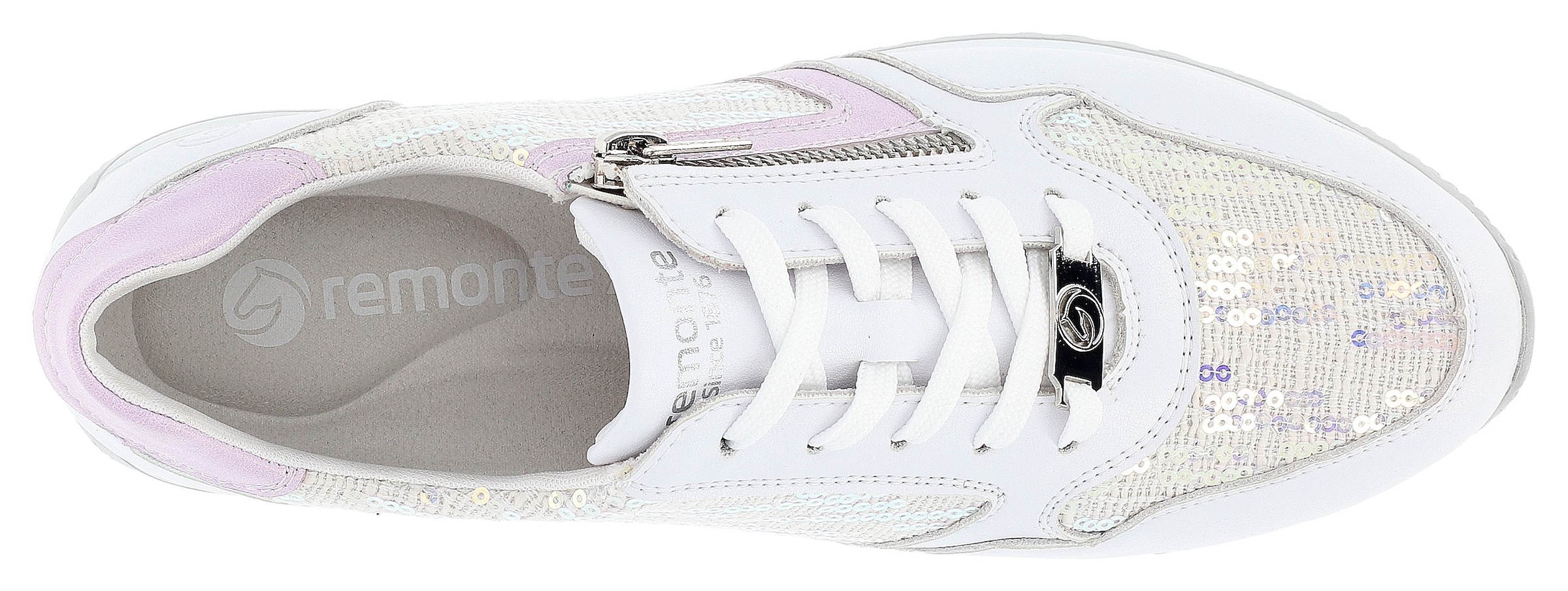 Remonte Keilsneaker, mit modischem Kontrastbesatz, Freizeitschuh, Halbschuh, Schnürschuh