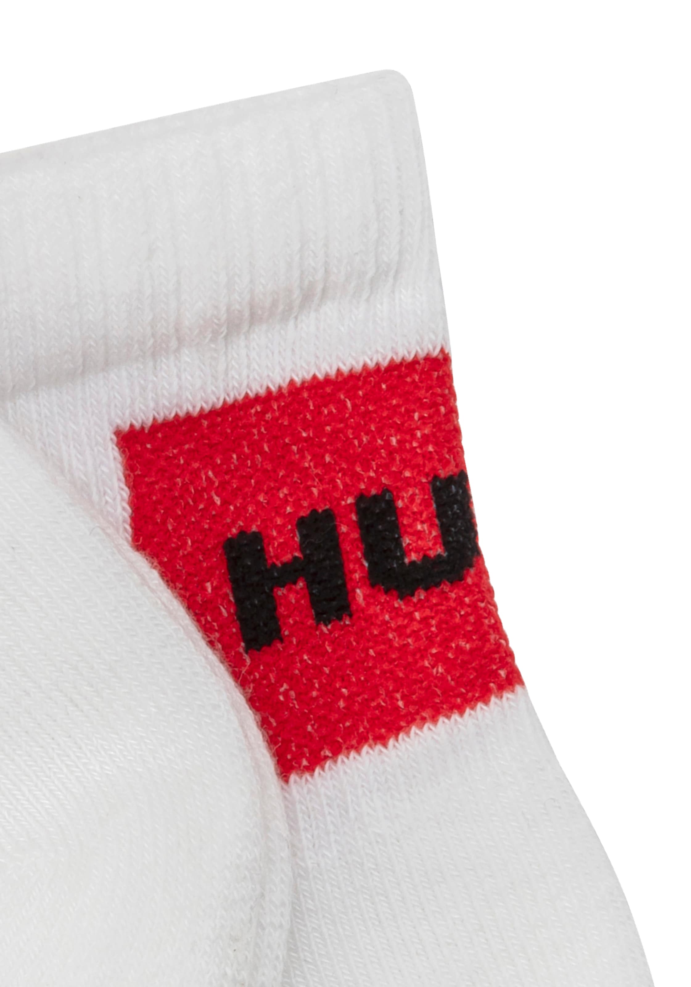 HUGO Underwear Freizeitsocken, (Packung, 3 Paar, 3er), mit kontrastfarbenem HUGO Logo