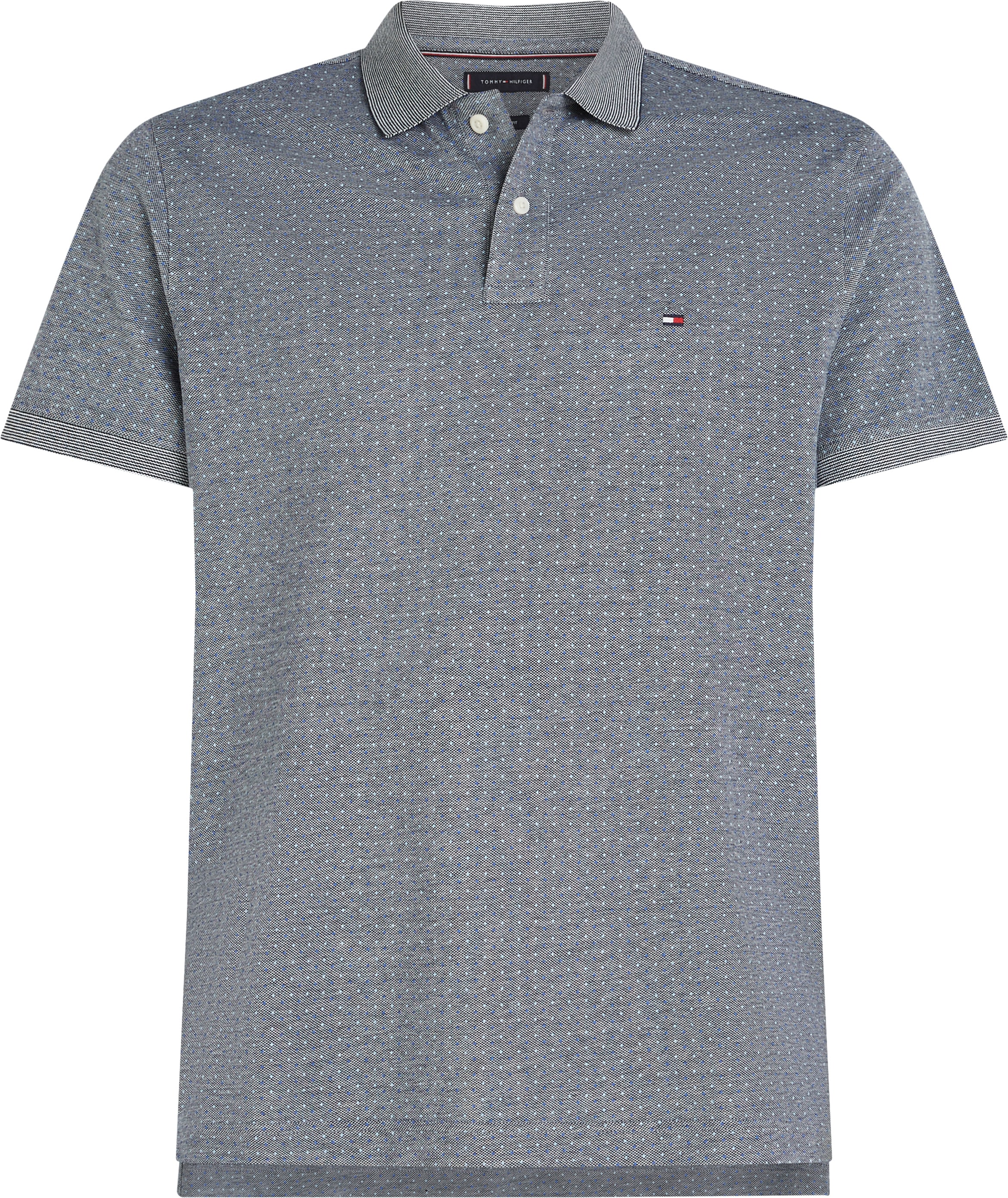 Tommy Hilfiger Big & Tall Poloshirt »BT-PIQUE MICROPRINT REG POLO-B«, in Großen Größen, Logostickerei