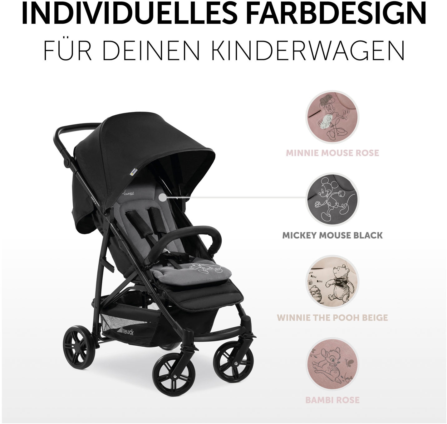 Hauck Kinderwagen-Sitzauflage »Seat Liner, Mickey Mouse black«