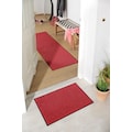 andas Fußmatte »Lavea«, rechteckig, 9 mm Höhe, Schmutzfangmatte, Uni Farben, In- und Outdoor Teppich, waschbar