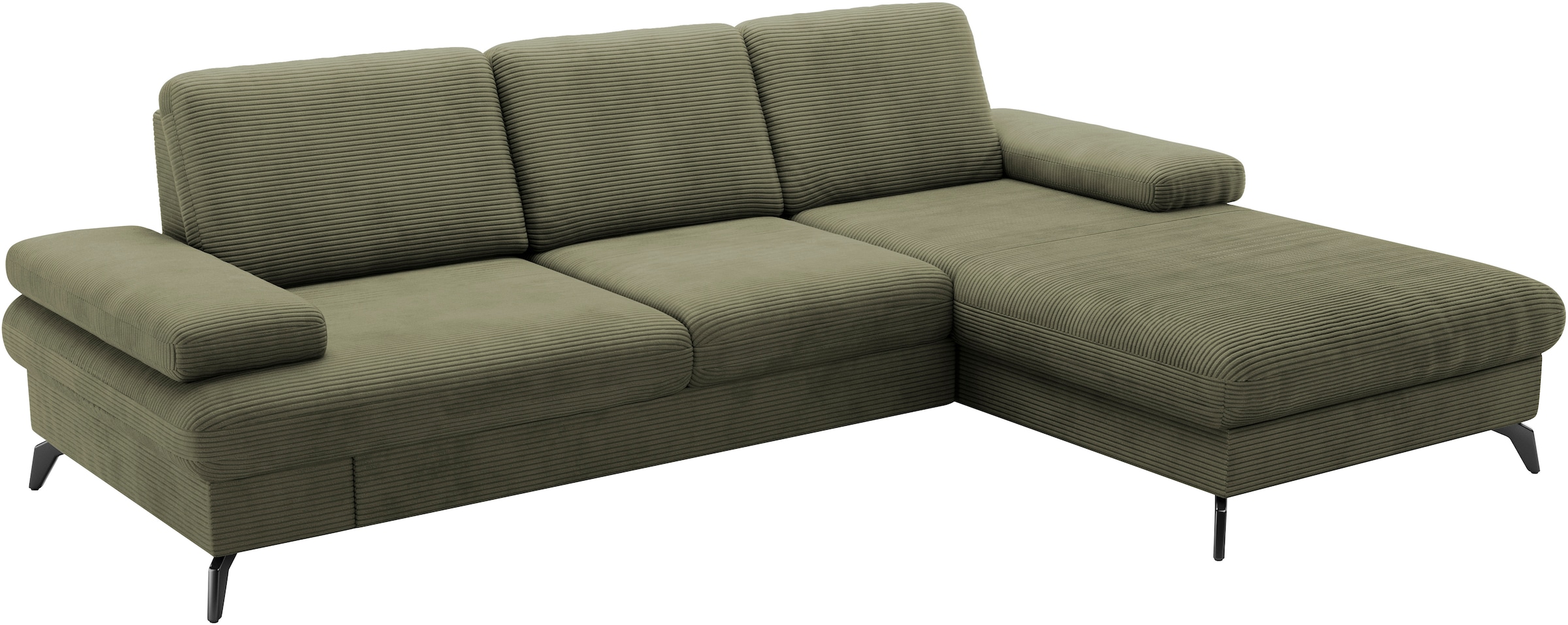 sit&more Ecksofa »Morris Jubi L-Form«, inkl. Armteilfunktion und 1 Zierkissen, wahlweise mit Bettfunktion