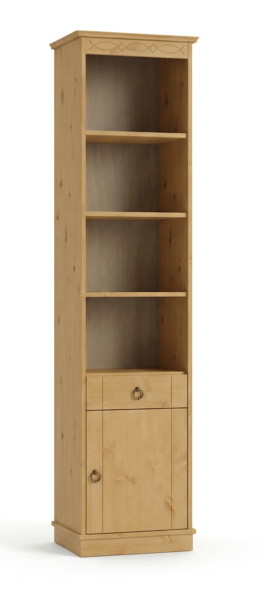 OTTO home Hochschrank »Indra, Badschrank, Badmöbel, Badezimmerschrank« B/T/H: 46/32/186 cm,  aus massiver Kiefer, mit Schublade, FSC®-zertifiziert