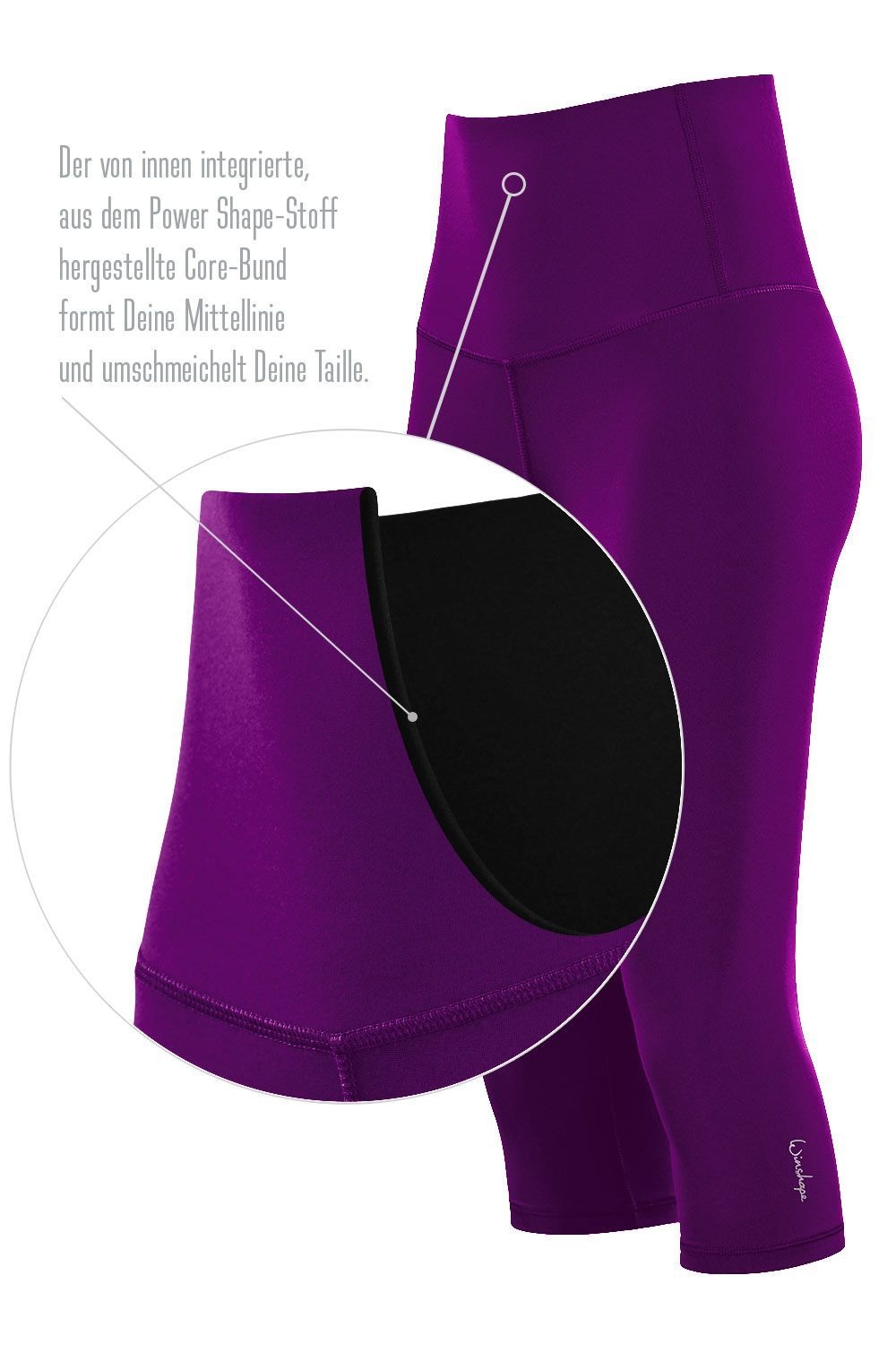 Winshape Leggings »3/4 Functional Comfort HWL217C«, mit V-Shape Applikation und Core-Bund