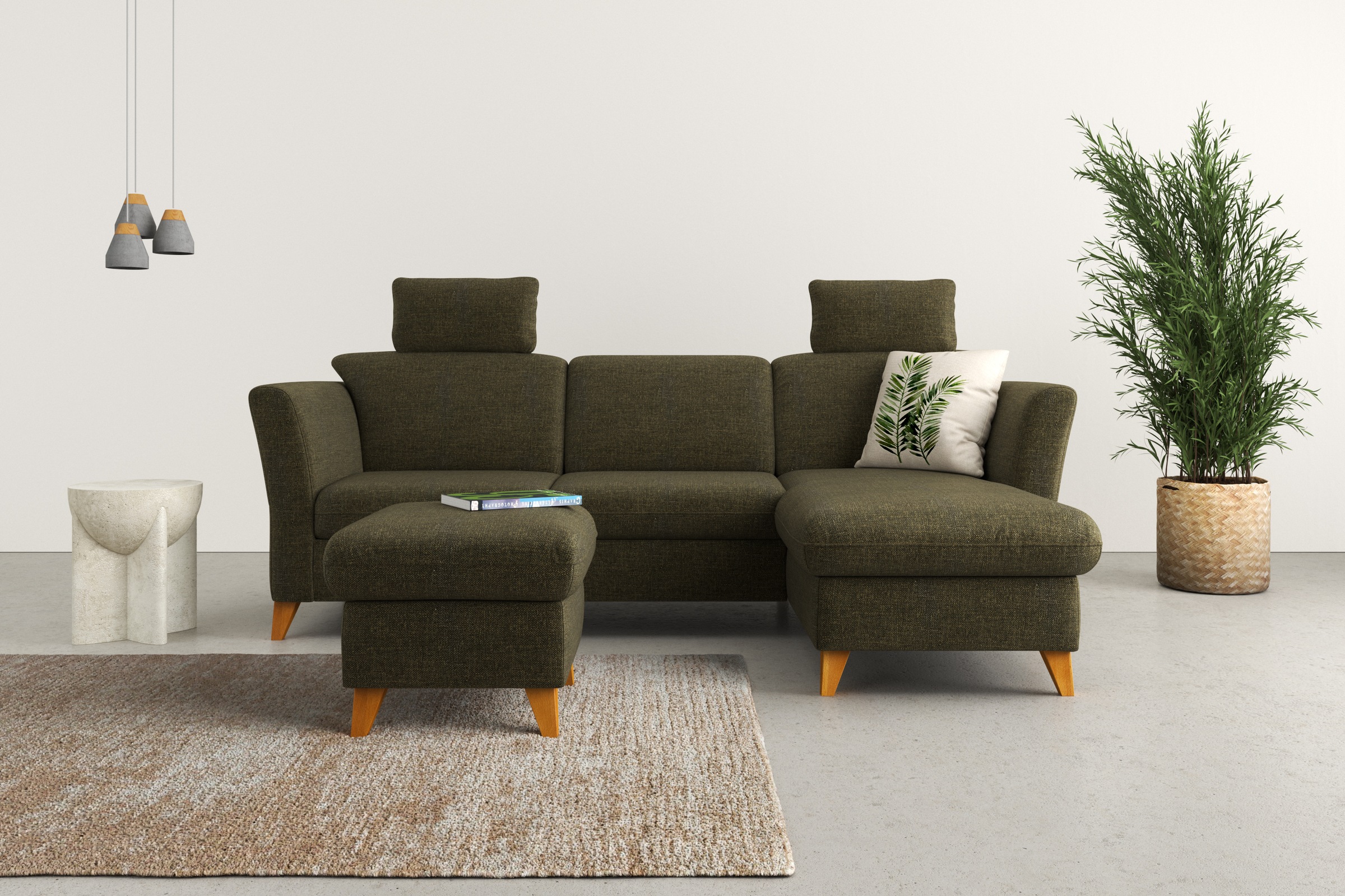 Home affaire Ecksofa »Trelleborg L-Form«, Federkern-Polsterung, wahlweise mit Bettfunktion und Bettkasten