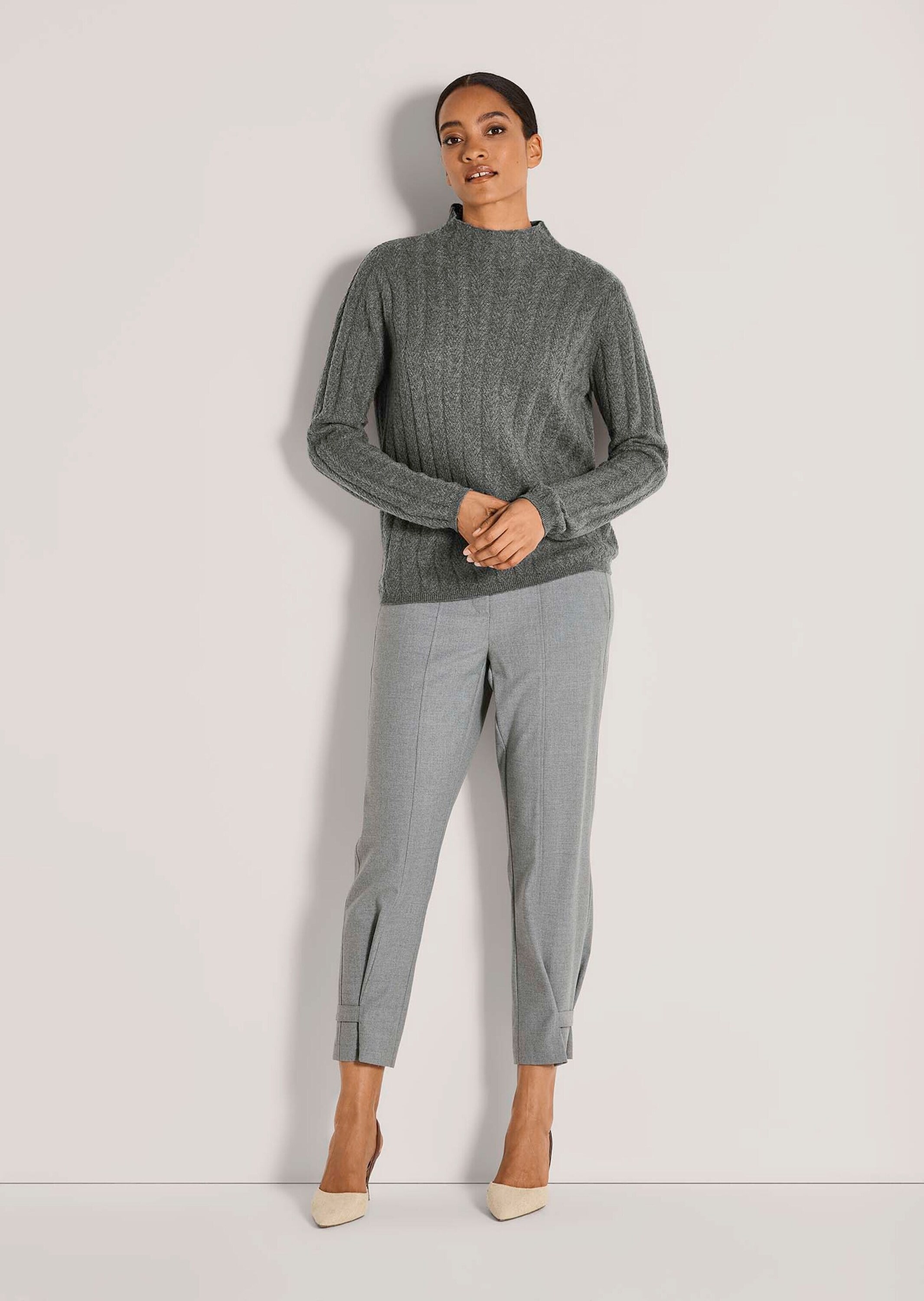 MADELEINE Longpullover »Kaschmirpullover Luxuriöser Strickpullover mit Stehkragen« Reines Kaschmir