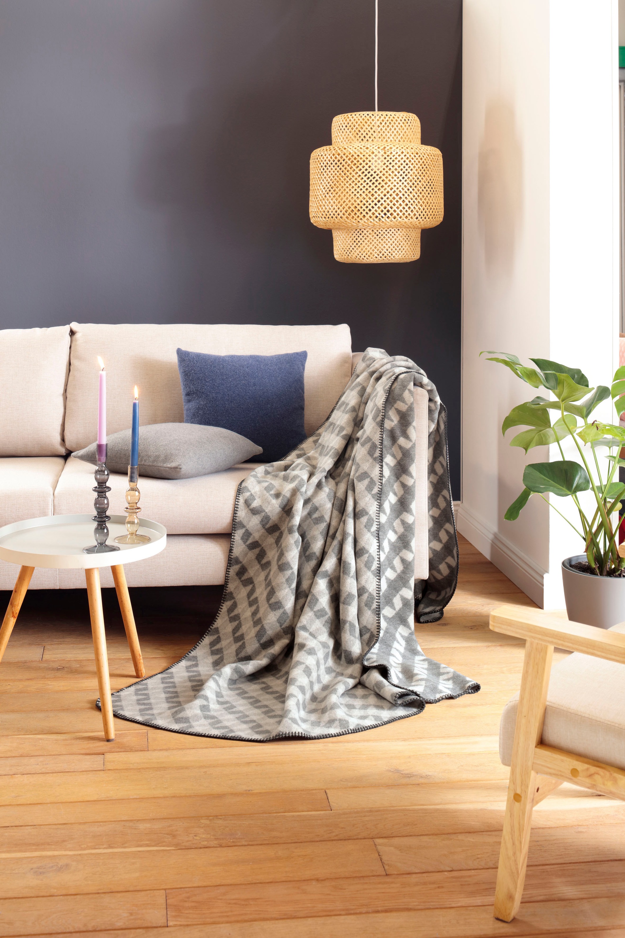 Biederlack Wohndecke »Recover Reflection«, aus recycelten Garnen, Kuscheldecke