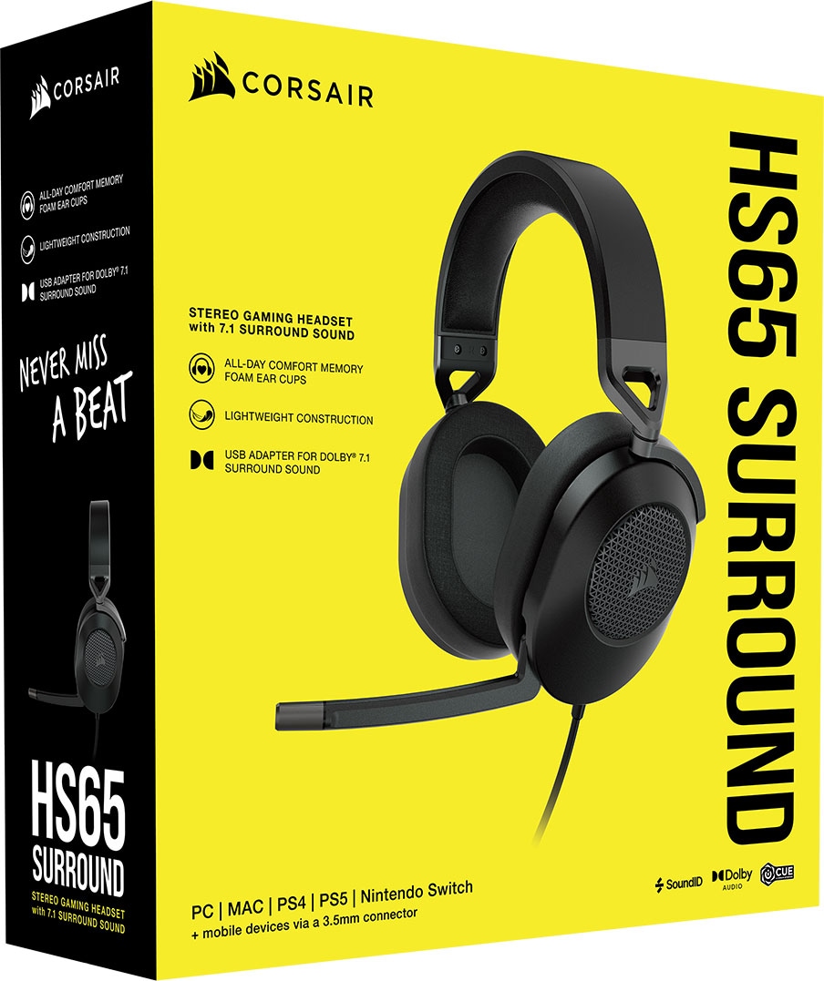 ➥ Gaming-Headset 3 Corsair SURROUND »HS65«, UNIVERSAL Jahre Garantie XXL |