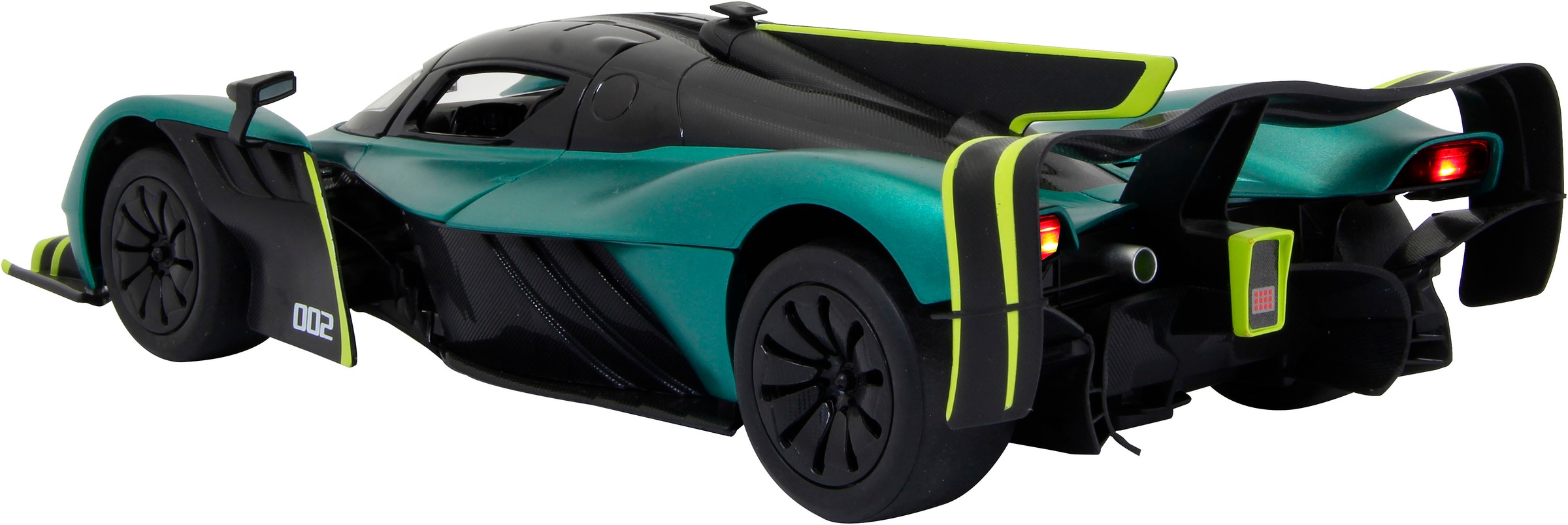 Jamara RC-Auto »Aston Martin Valkyrie AMR Pro, dunkelgrün, 2,4GHz, Tür manuell« mit LED Beleuchtung