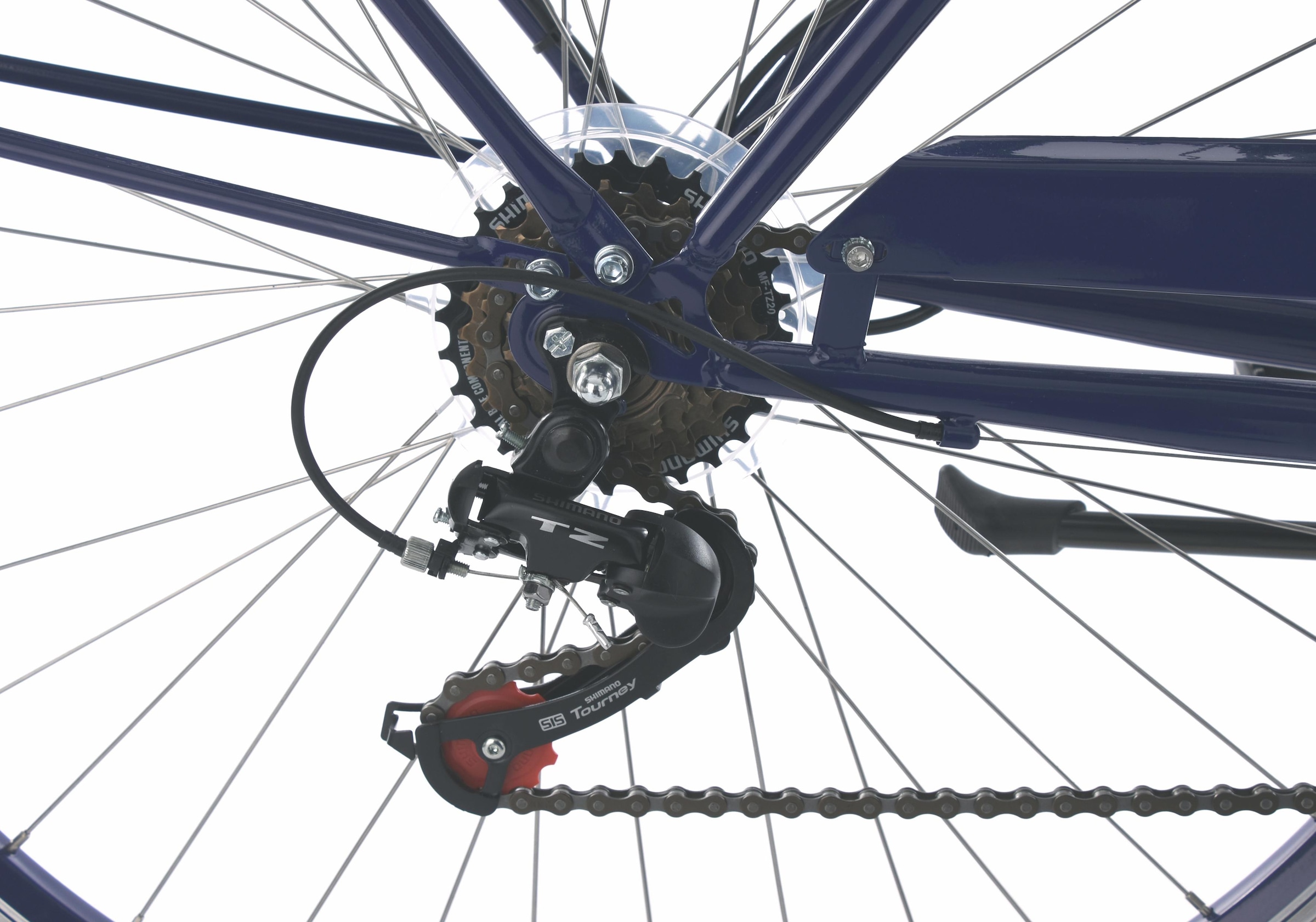 KS Cycling Cityrad »Balloon«, 6 Gang, Shimano, Tourney RD-TZ 50 Schaltwerk, Kettenschaltung, für Damen, Kettenschaltung