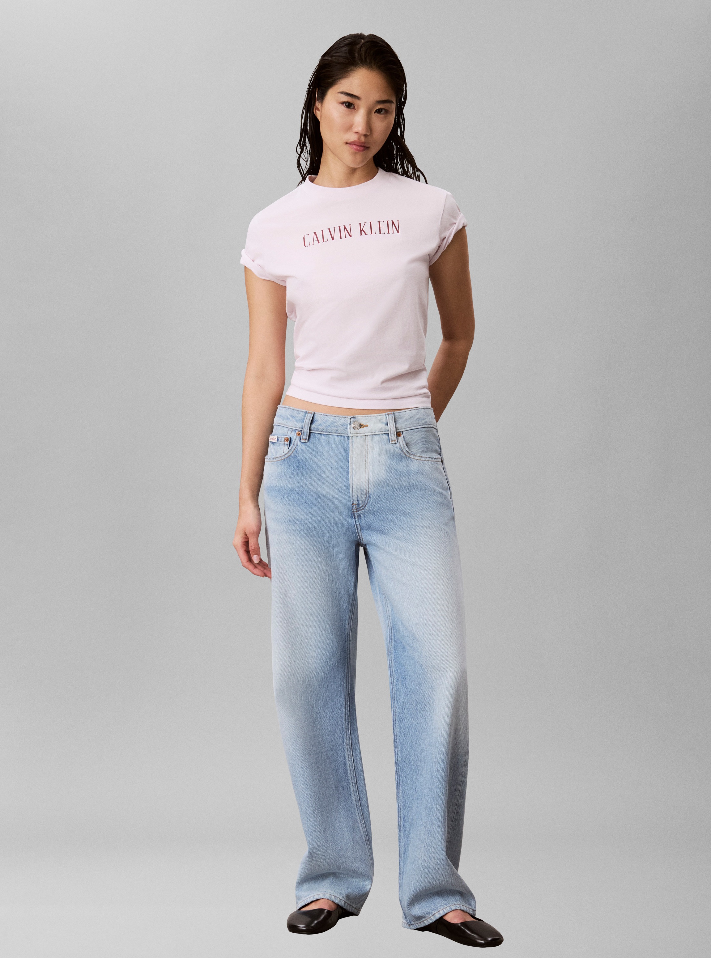Calvin Klein Jeans T-Shirt Rundhalsausschnitt, Regular Fit, Logoschriftzug