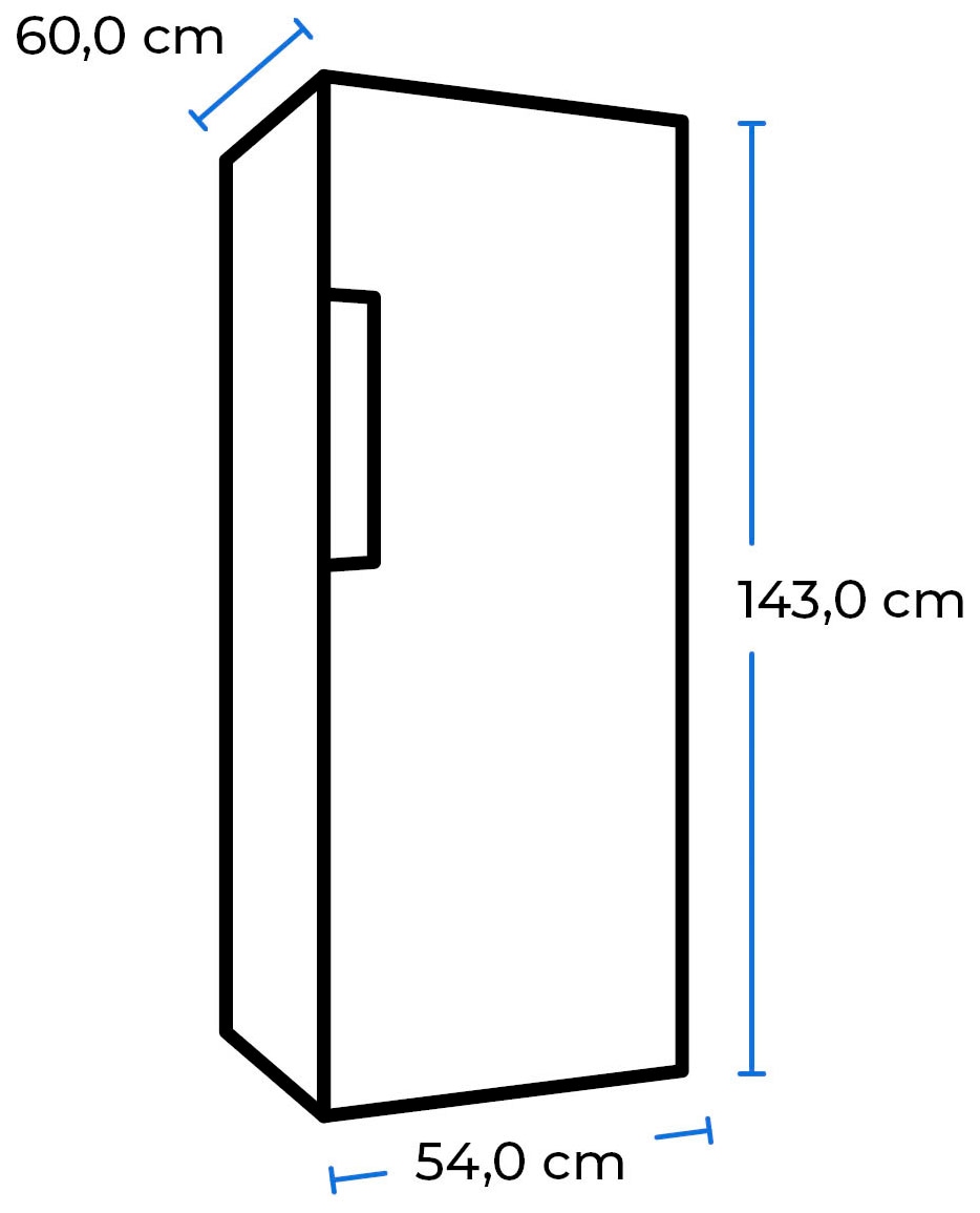 exquisit Gefrierschrank »GS231-NF-H-040D«, 143 cm hoch, 54 cm breit, 161 Liter Nutzinhalt, NoFrost, Schnellgefrieren