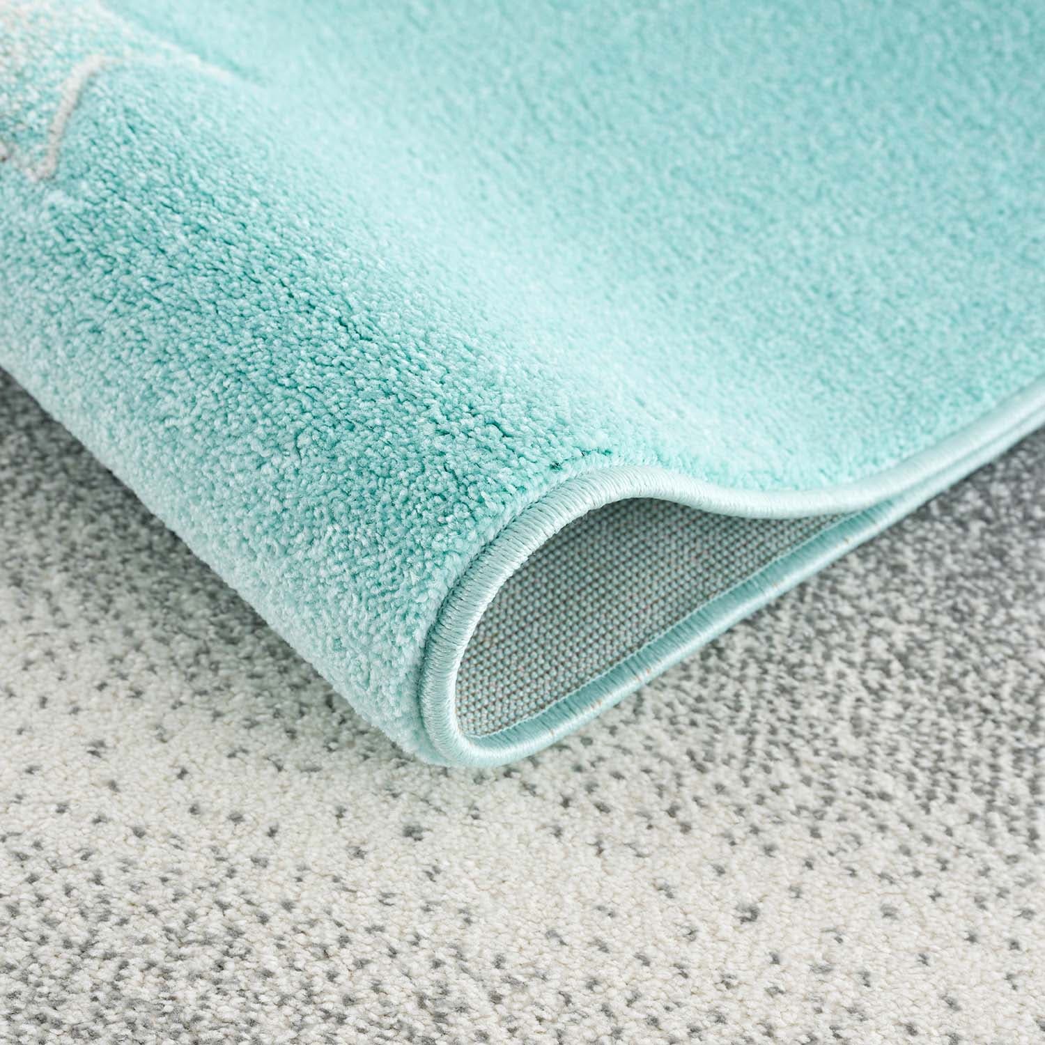 Carpet City Kinderteppich »Bueno Kids 9378«, rund, 11 mm Höhe, Spielteppich, Löwe, Boot, 3D-Effekt, Weicher Flor, Pflegeleicht
