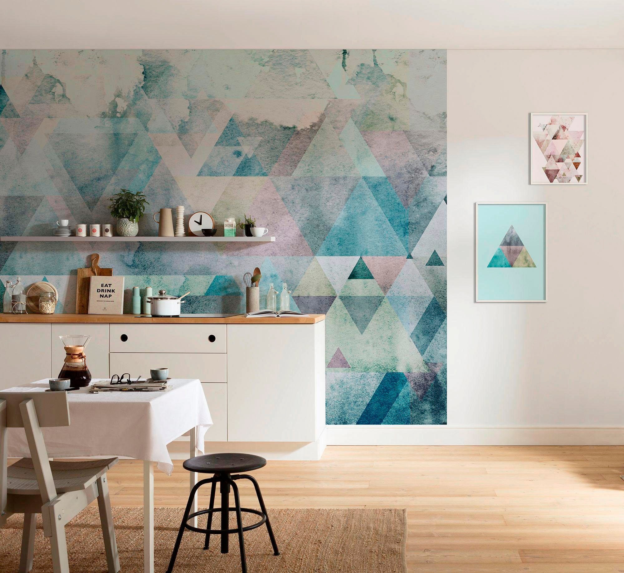 St.), Wohnzimmer (1 Garantie | online Blue«, Jahren Top kaufen XXL Komar »Triangles mit 3 Formen-Kunst, Schlafzimmer, Poster Kinderzimmer,
