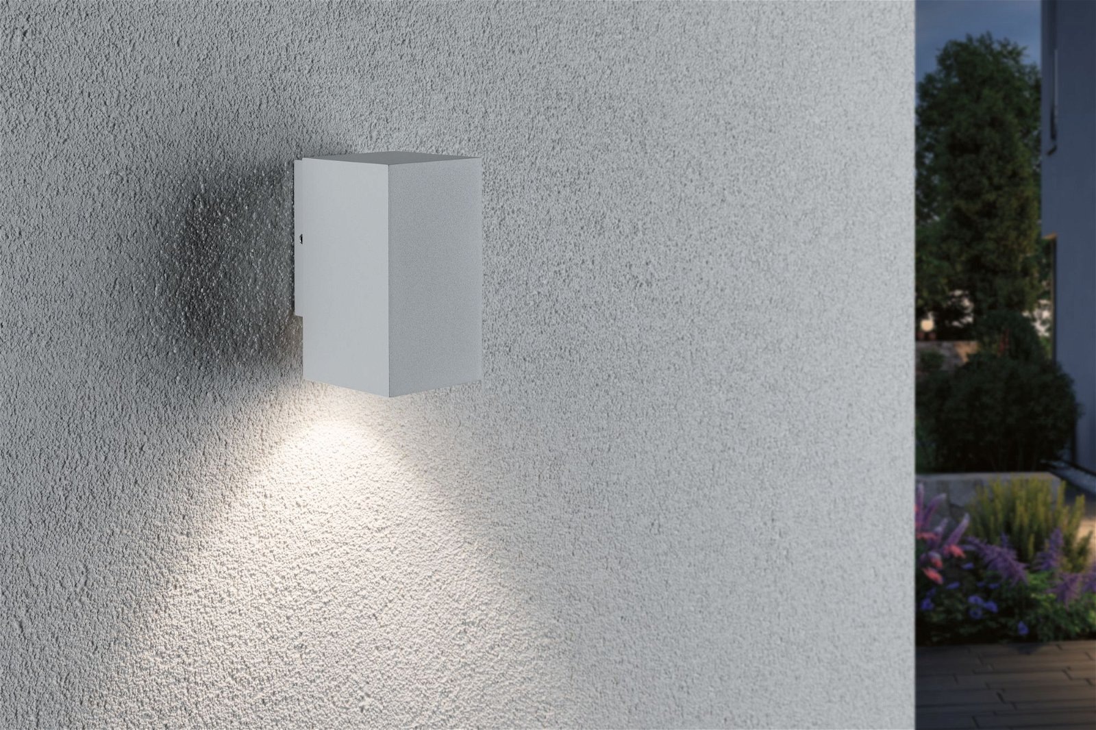 Paulmann LED Außen-Wandleuchte »Flame eckig 58x75mm 3000K 3,8W 320lm 230V Aluminium«, 1 flammig, IP44