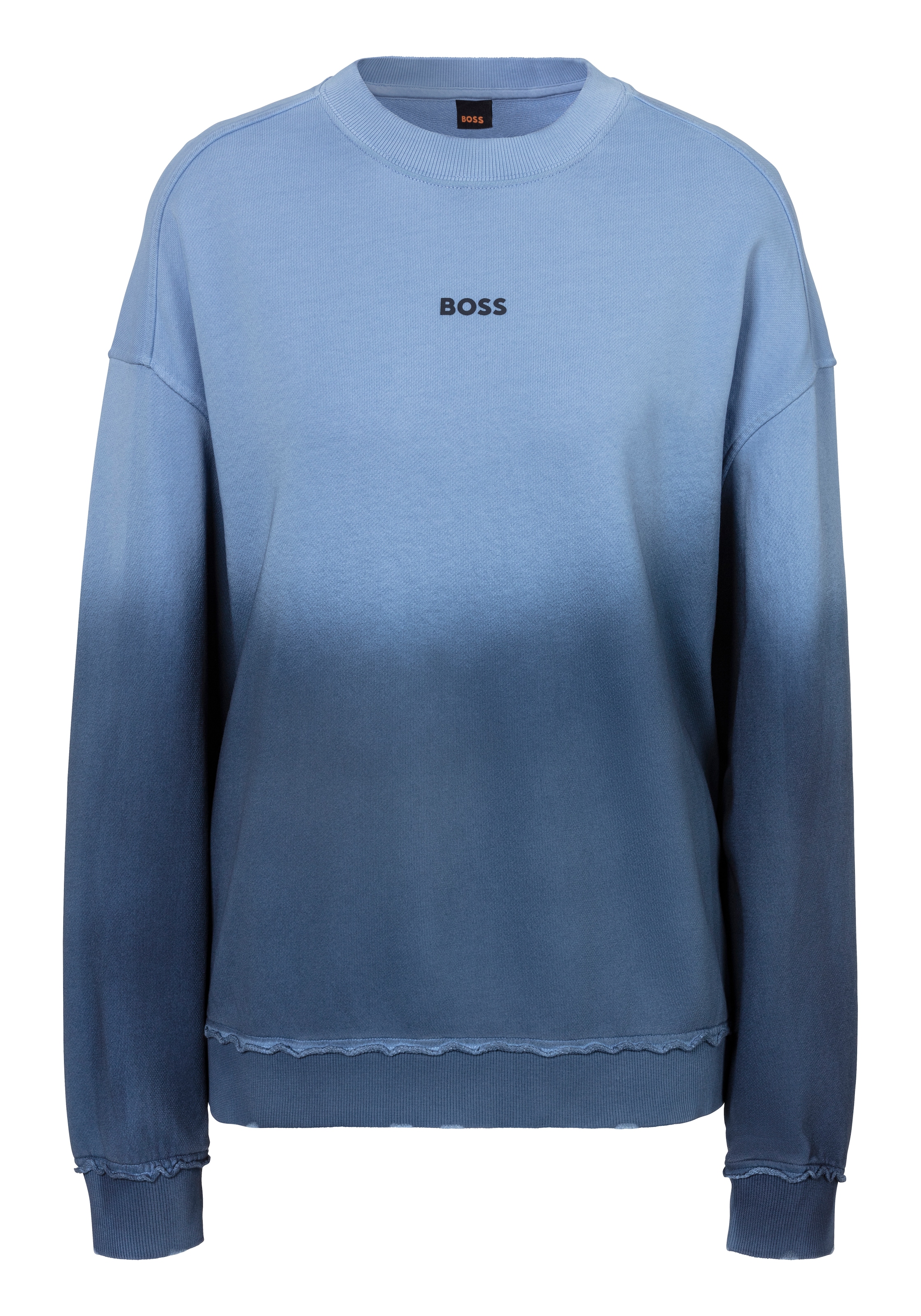 BOSS ORANGE Sweatshirt »C_Elaslogan_degradee«, im modischem Farbverlauf