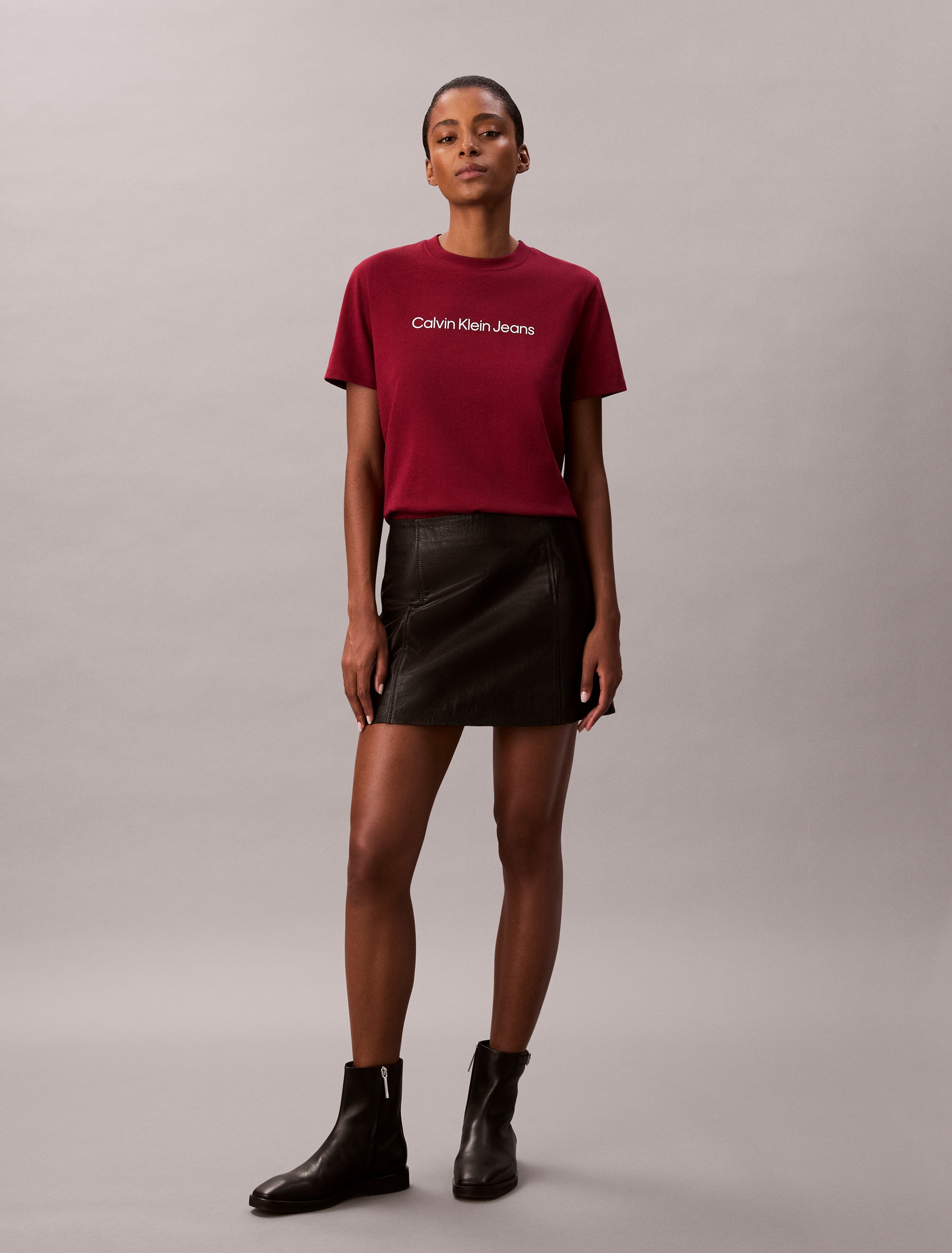 Calvin Klein Jeans T-Shirt »A- INST. LOGO CLASSIC TEE SS«, mit Logoschriftzug