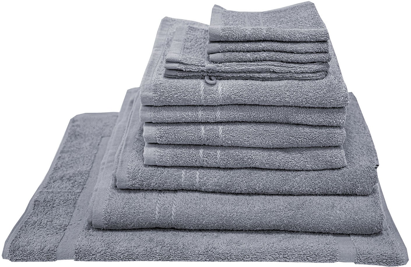 Dyckhoff Handtuch Set »Kristall«, Set, 12 tlg., Frottier, Umfangreiches Badezimmer Komplett-Set inklusive Badvorleger