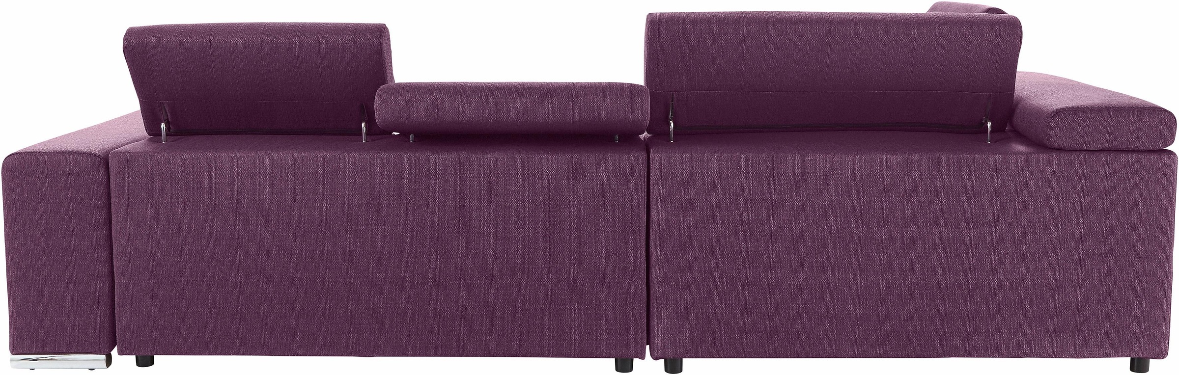 exxpo - sofa fashion Ecksofa »Elias, aktuelle Kreuzsteppung im Sitz, bequem, L-Form«, mit Kopf- bzw. Rückenverstellung, wahlweise mit Bettfunktion