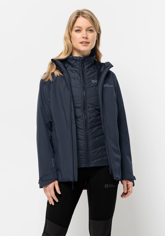 Jack Wolfskin 3-in-1-Funktionsjacke »GLAABACH 3IN1 JKT W«, (2 teilig), mit Kapuze