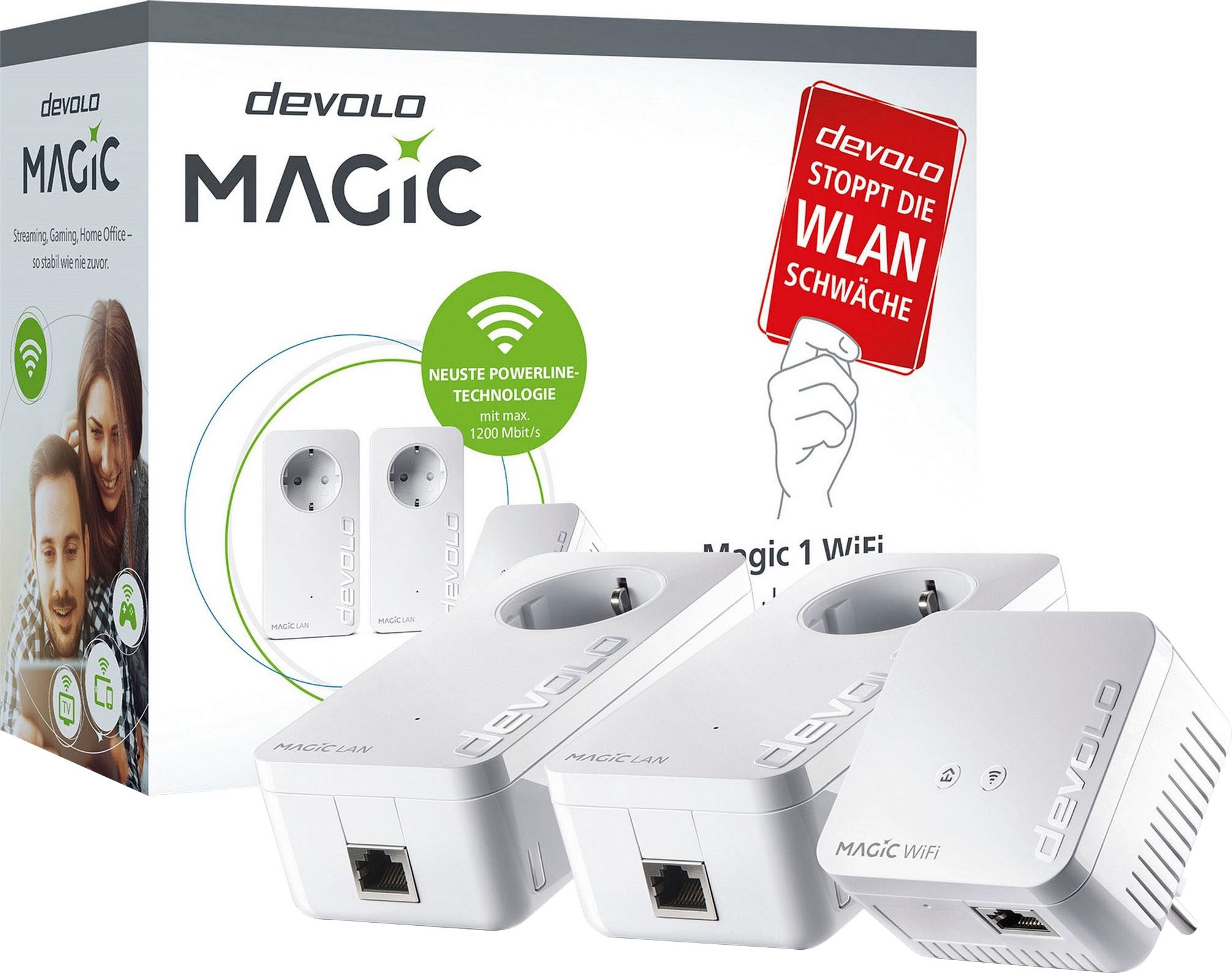 DEVOLO Netzwerk-Adapter »Magic 1 WiFi Multimedia Power Kit«