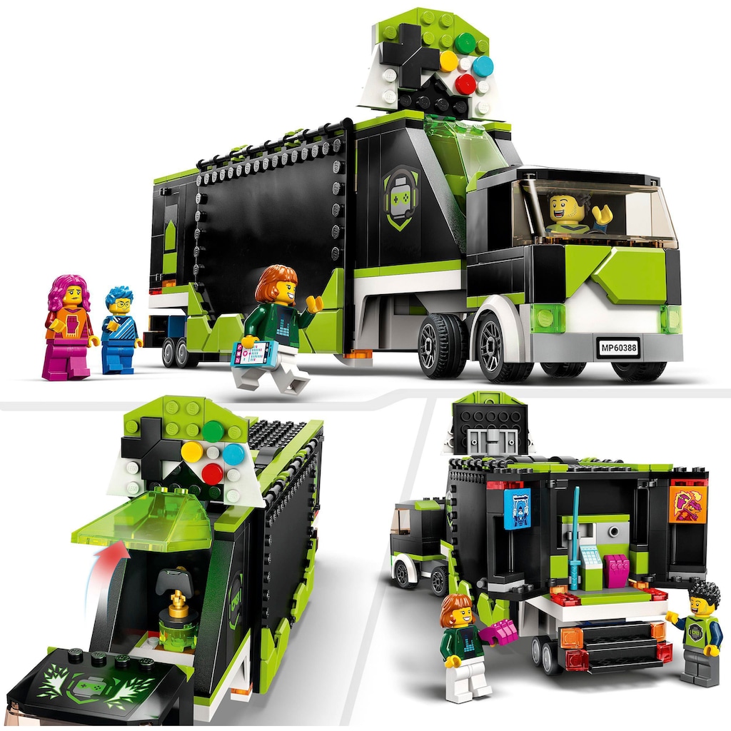 LEGO® Konstruktionsspielsteine »Gaming Turnier Truck (60388), LEGO® City«, (344 St.), Made in Europe