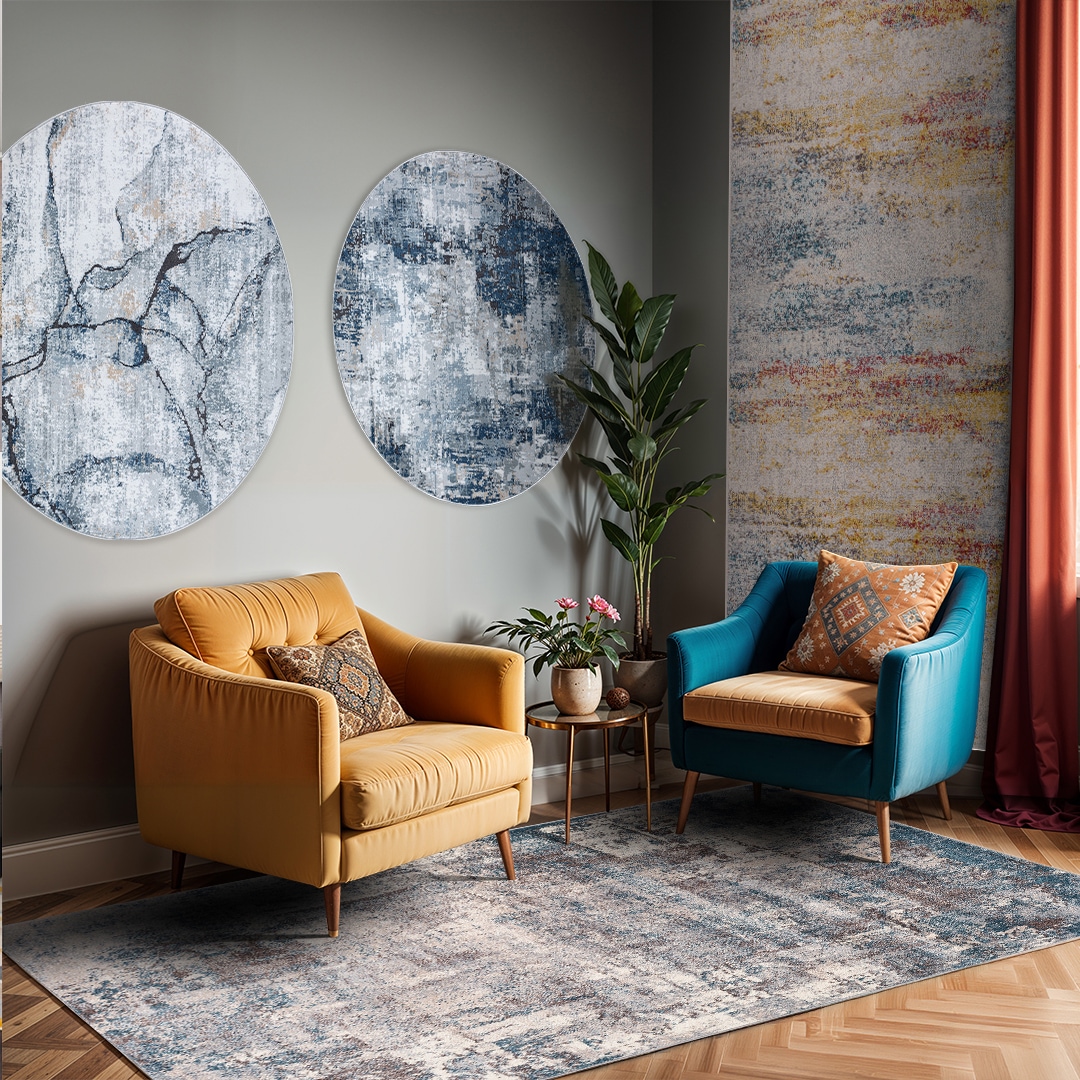 Livabliss Teppich »WAMBA« rechteckig 10 mm Höhe Moderner Designerteppich in Marmor Optik, Kurzflor Wohnzimmerteppich