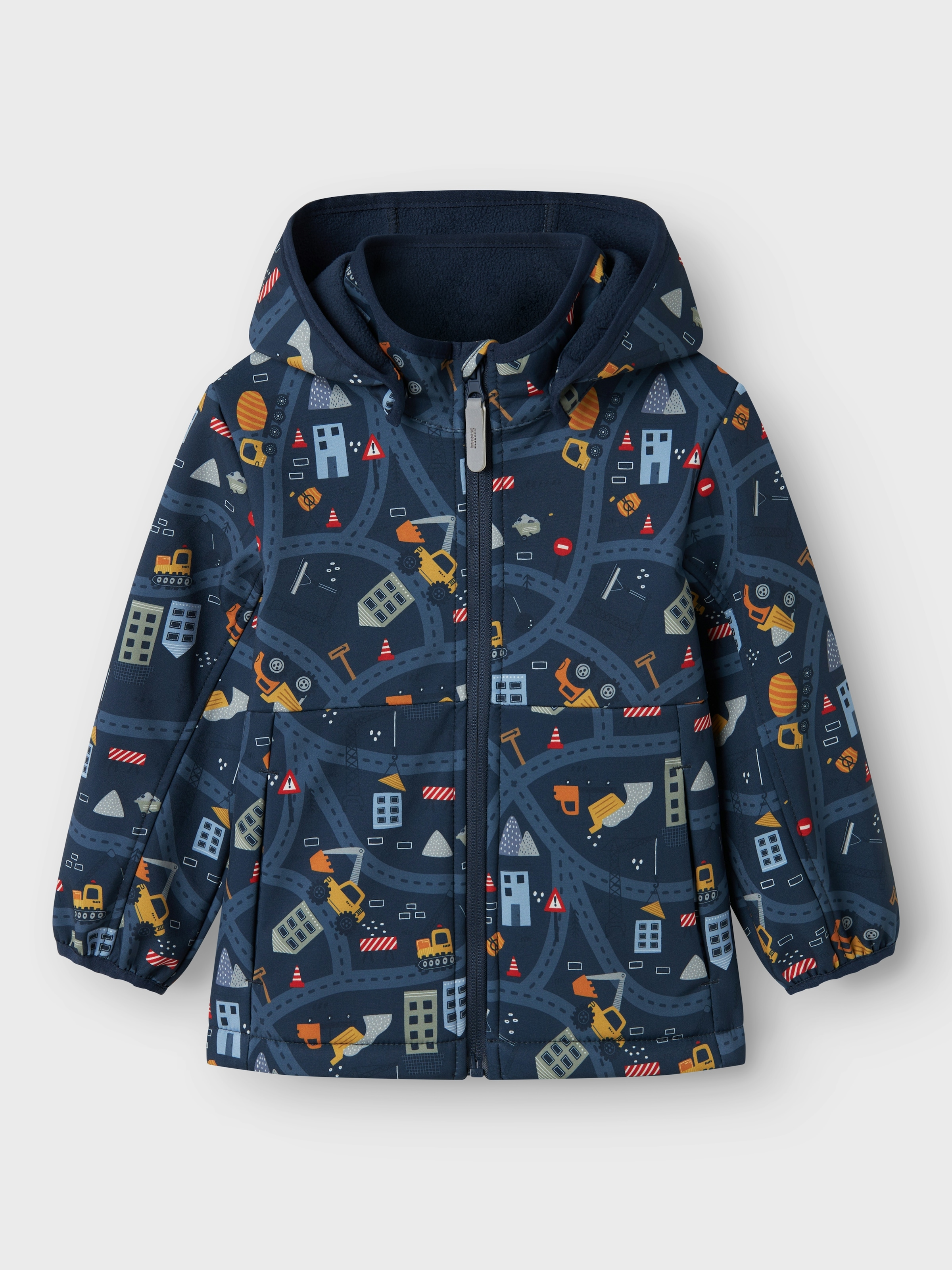 Name It Softshelljacke »NMMMALTA05 SOFTSHELL JACKET AOP FO« mit Kapuze Materialmix, wasserdicht, winddicht, atmungsaktiv