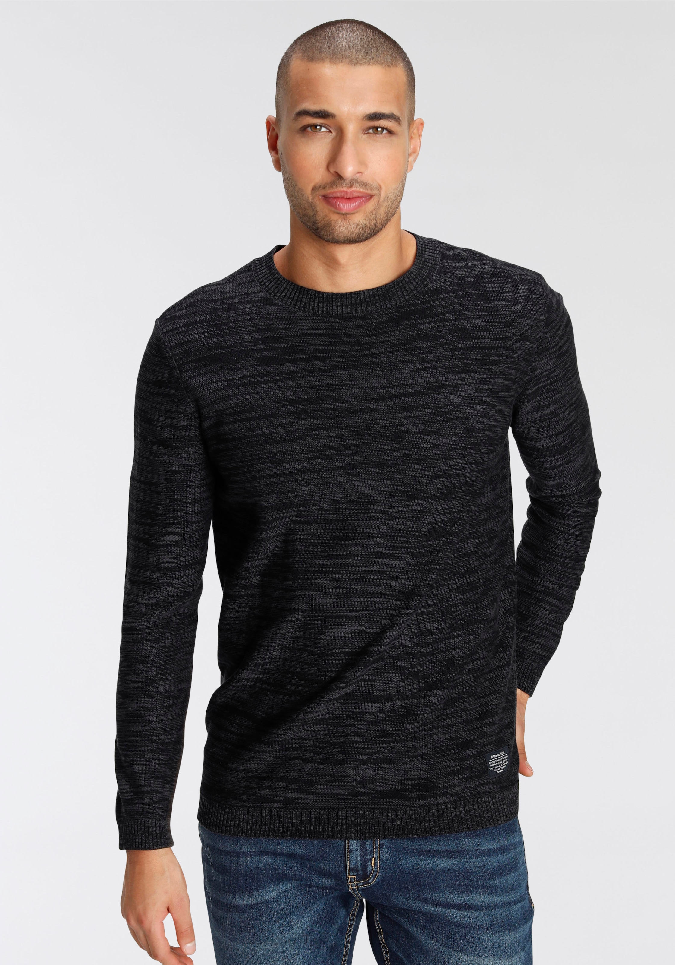 AJC Strickpullover, in melierter Optik