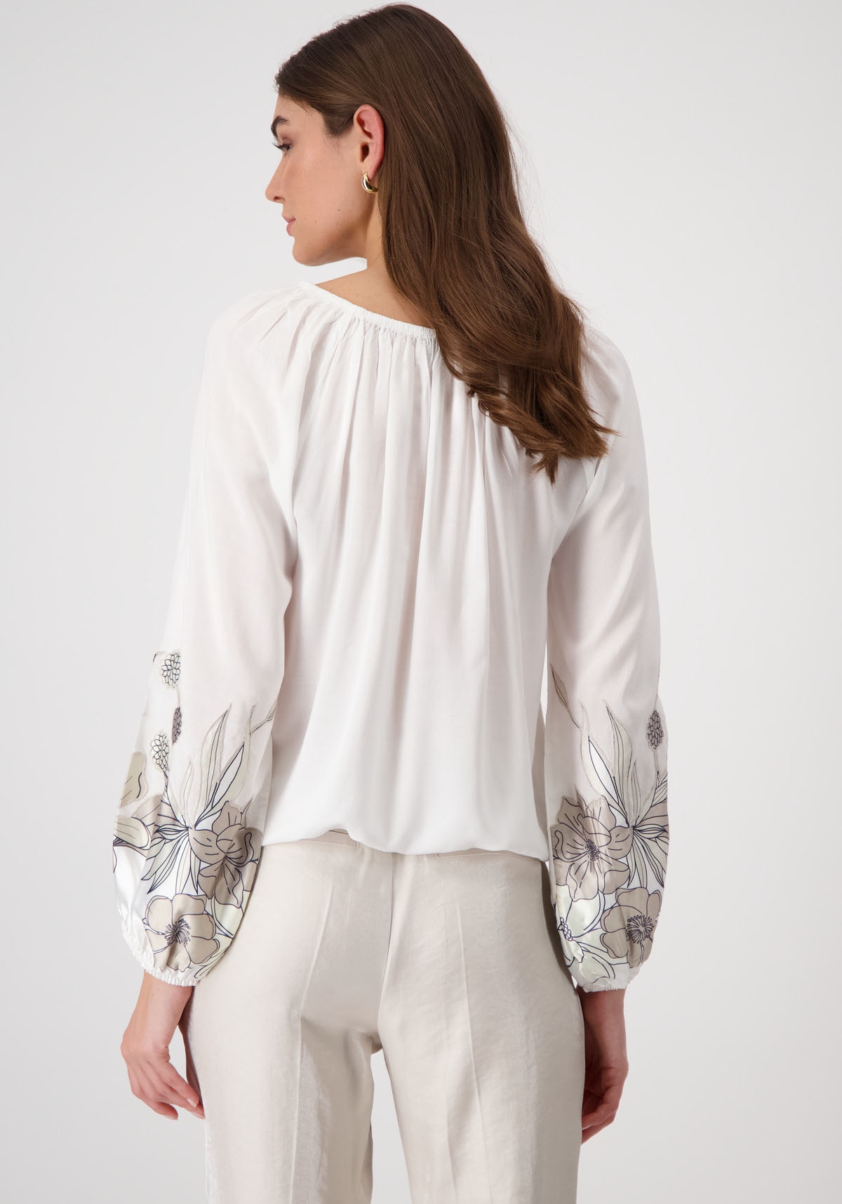 Monari Schlupfbluse, mit Blumendruck