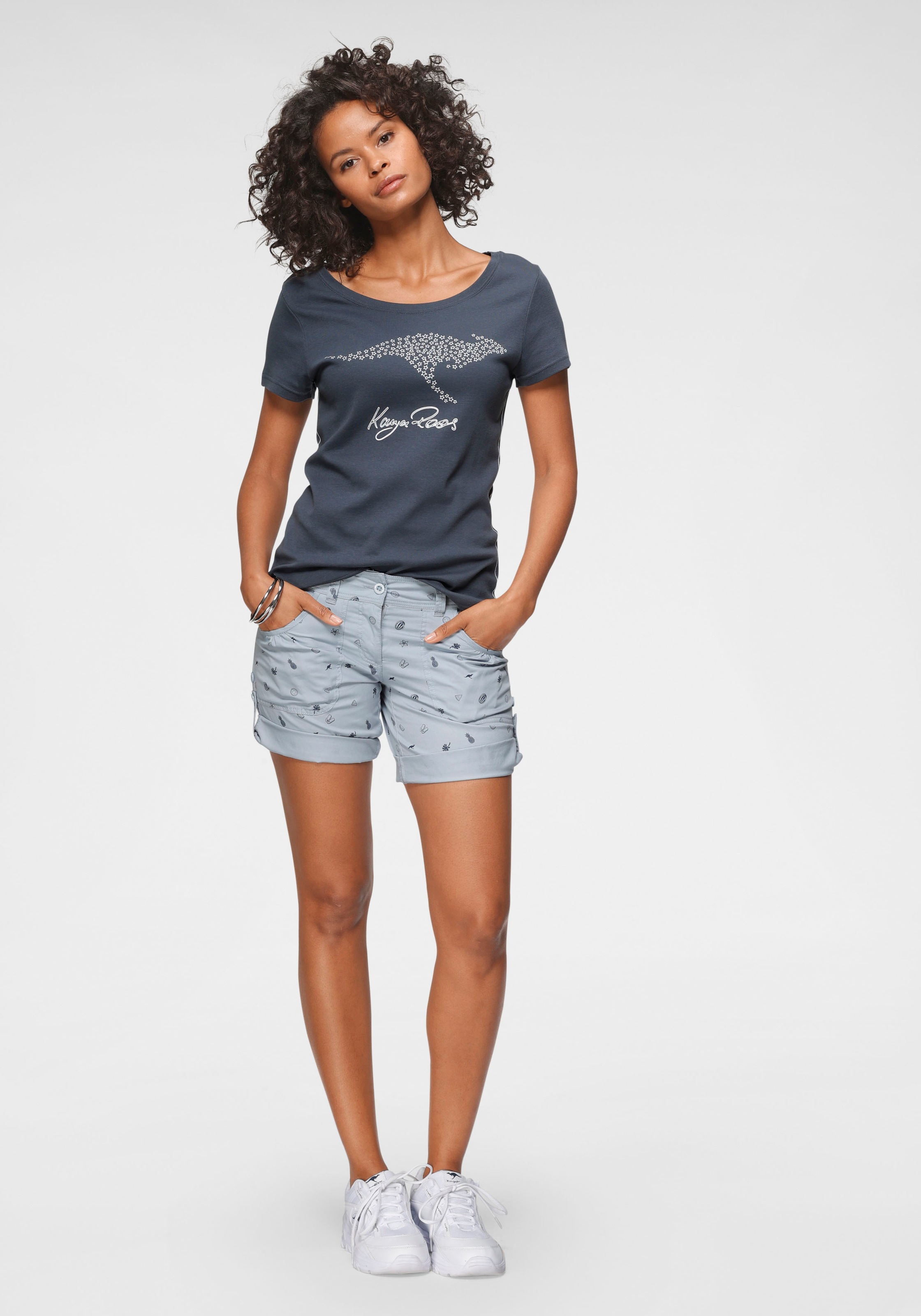 KangaROOS T-Shirt, Kurzarm, sehr figurbetonte Passform