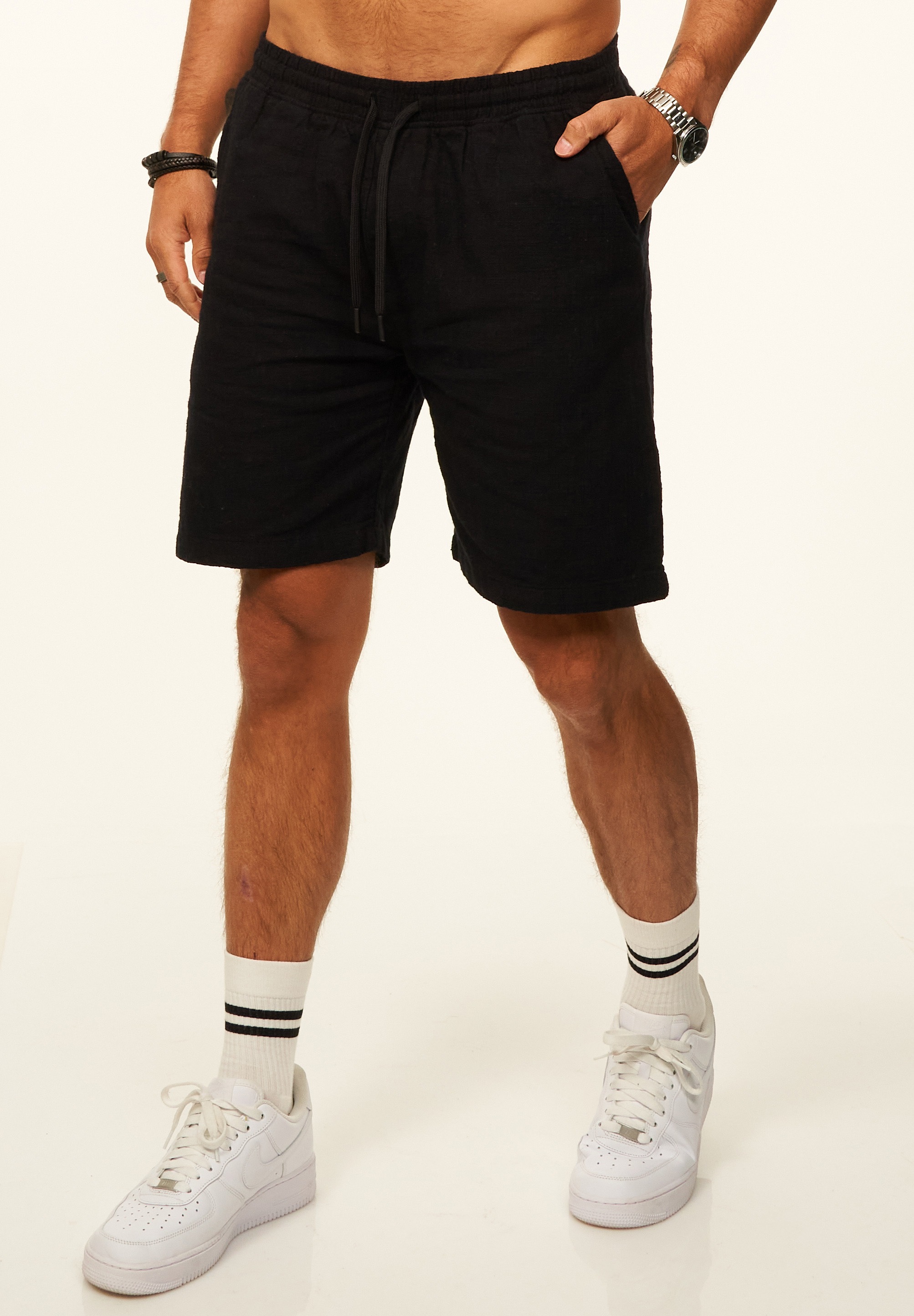 CARISMA Shorts »für Herren in Leinen-Optik als Kurze Hose - Sommershorts«  Bermuda Sweatshorts Chinoshorts - Perfekt als Strandshorts