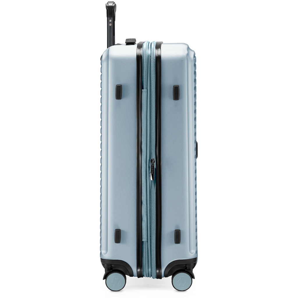 Hauptstadtkoffer Hartschalen-Trolley »Mitte, pool blue, 68 cm«, 4 Rollen, Hartschalen-Koffer Reisegepäck TSA Schloss Volumenerweiterung