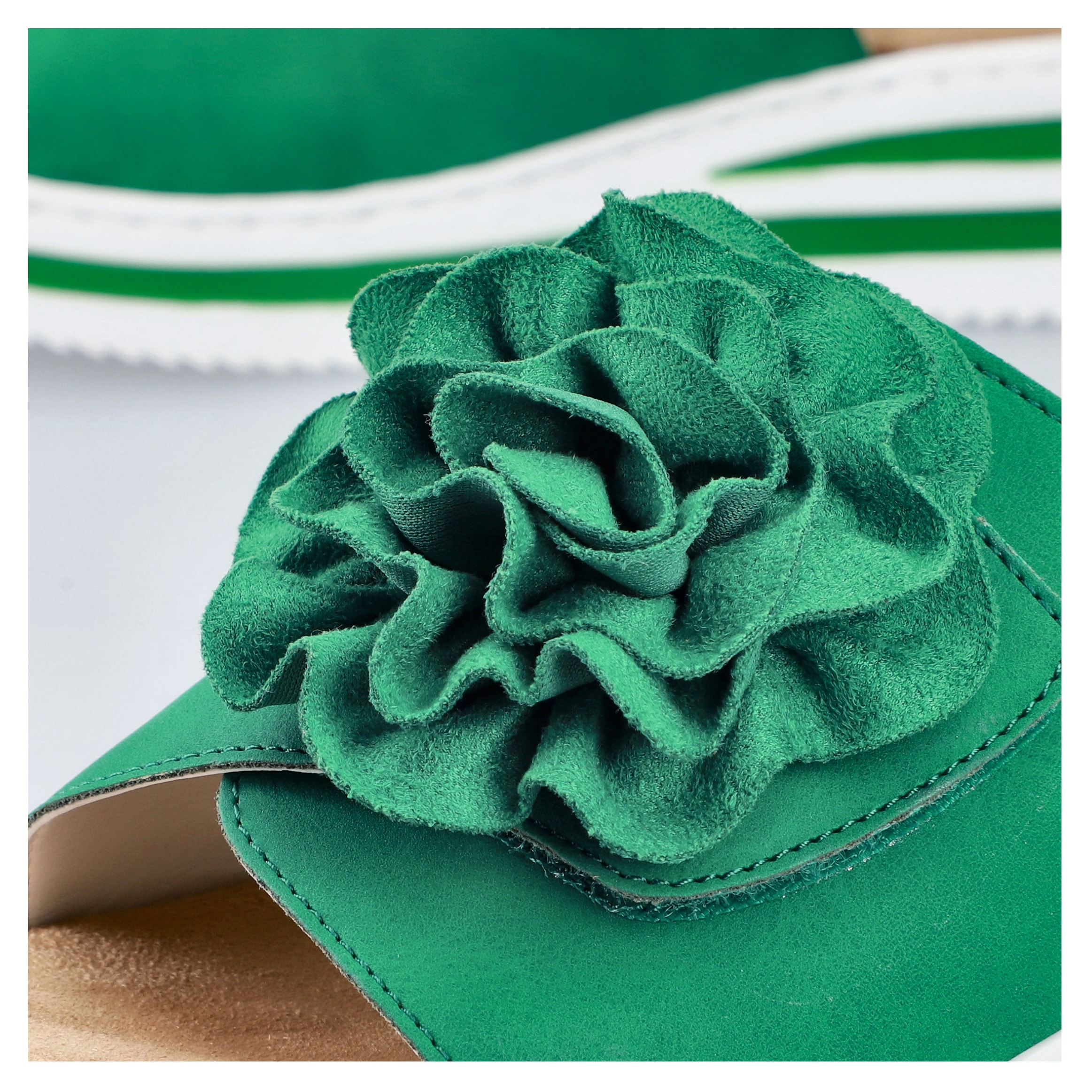 Rieker Pantolette, Sommerschuh, Poolslide, Strandschuh, Keilabsatz, mit Klettverschluss