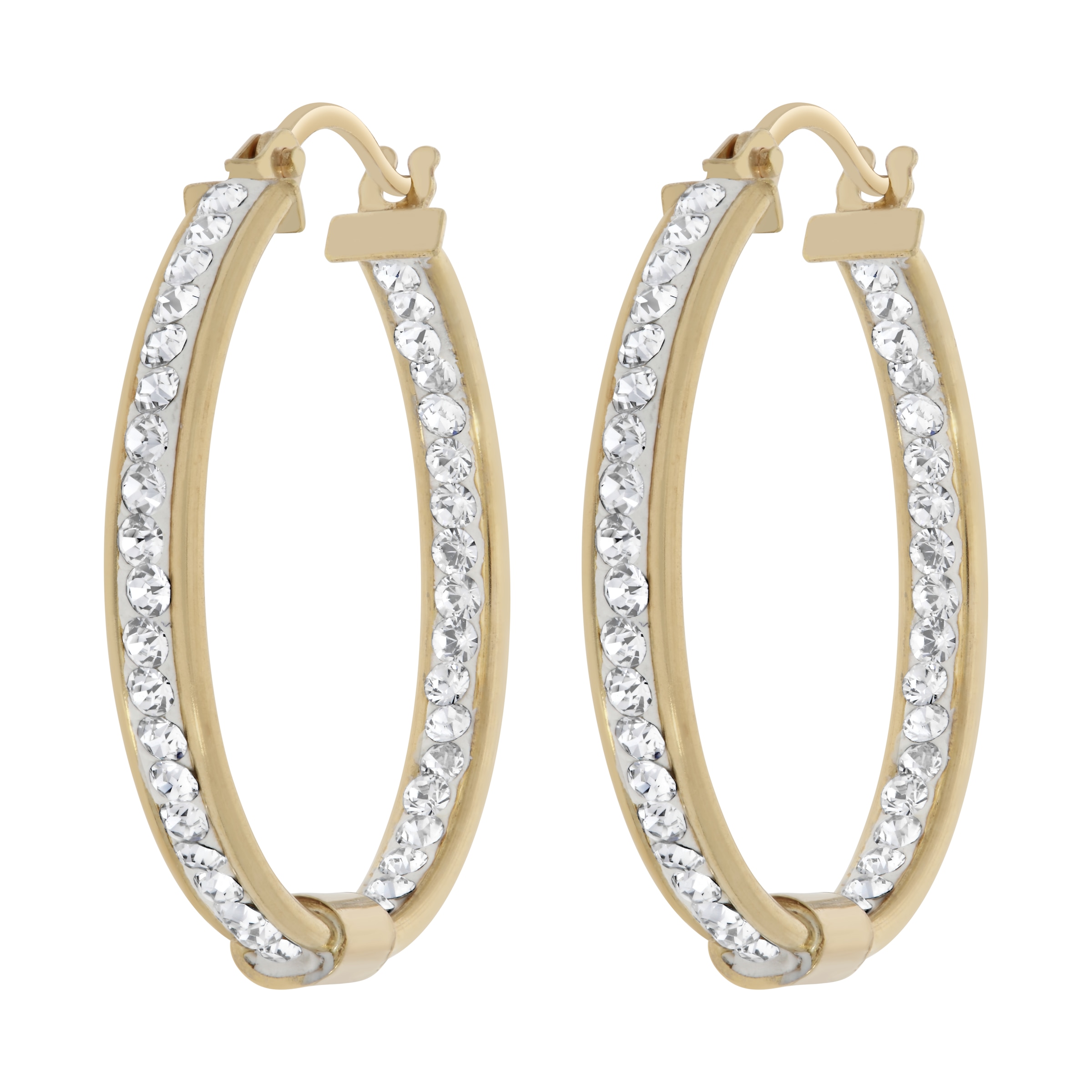 Firetti Paar Creolen »Schmuck Geschenk Gold 375 Ohrschmuck Ohrringe« mit Kristall