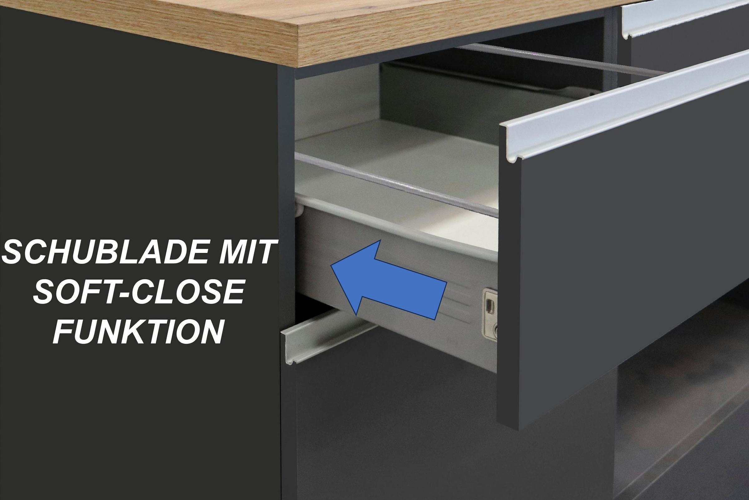 KOCHSTATION Kücheninsel »Sole,Kochinsel,Küchenarbeitsblock,Inselküche,Arbeitsinsel«, Breite 200 cm mit 4 Türen,4 Schubkästen, Aluminiumgriff