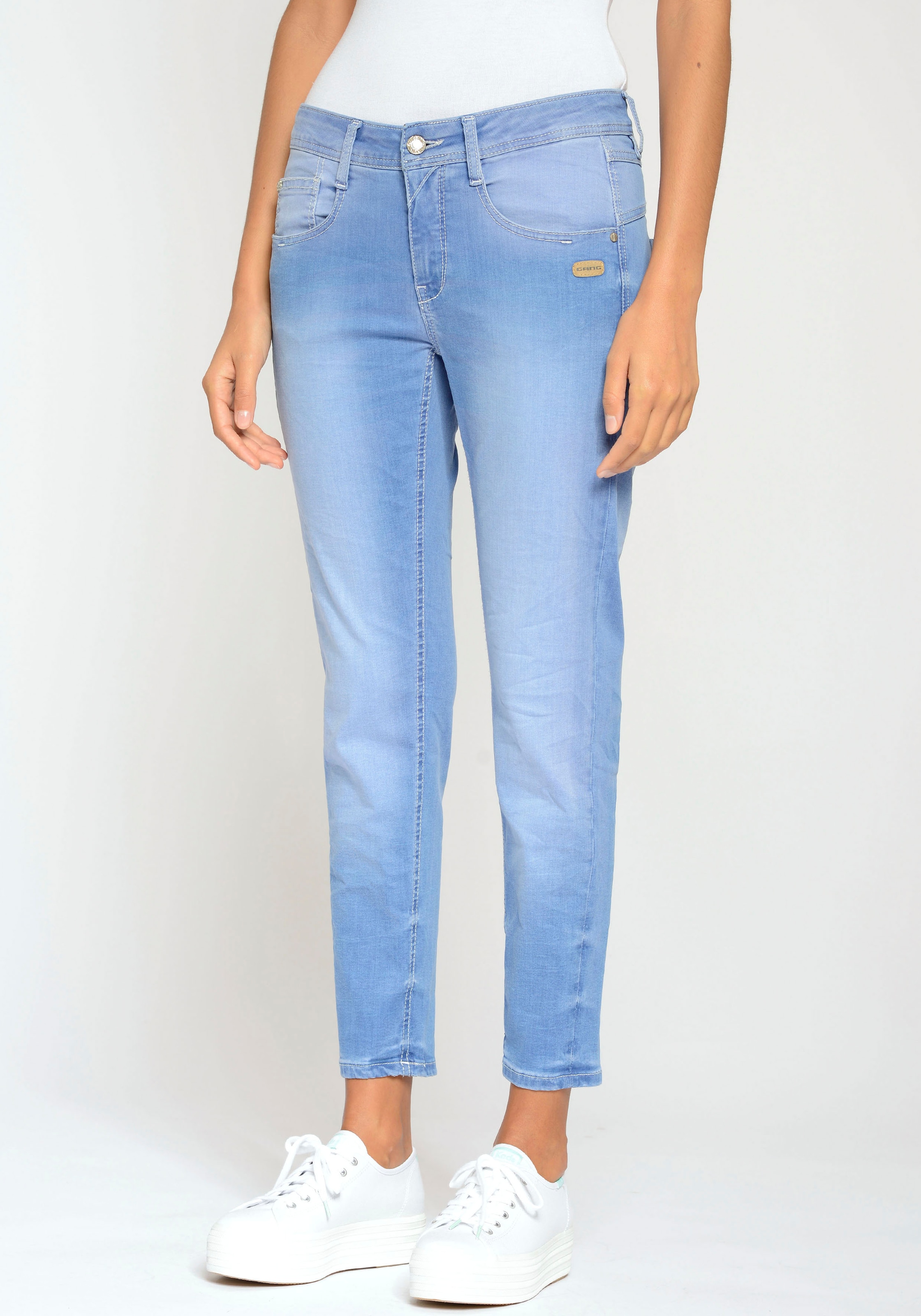 Relax-fit-Jeans »94AMELIE CROPPED«, mit doppelter Passe und doppelter, rechter...