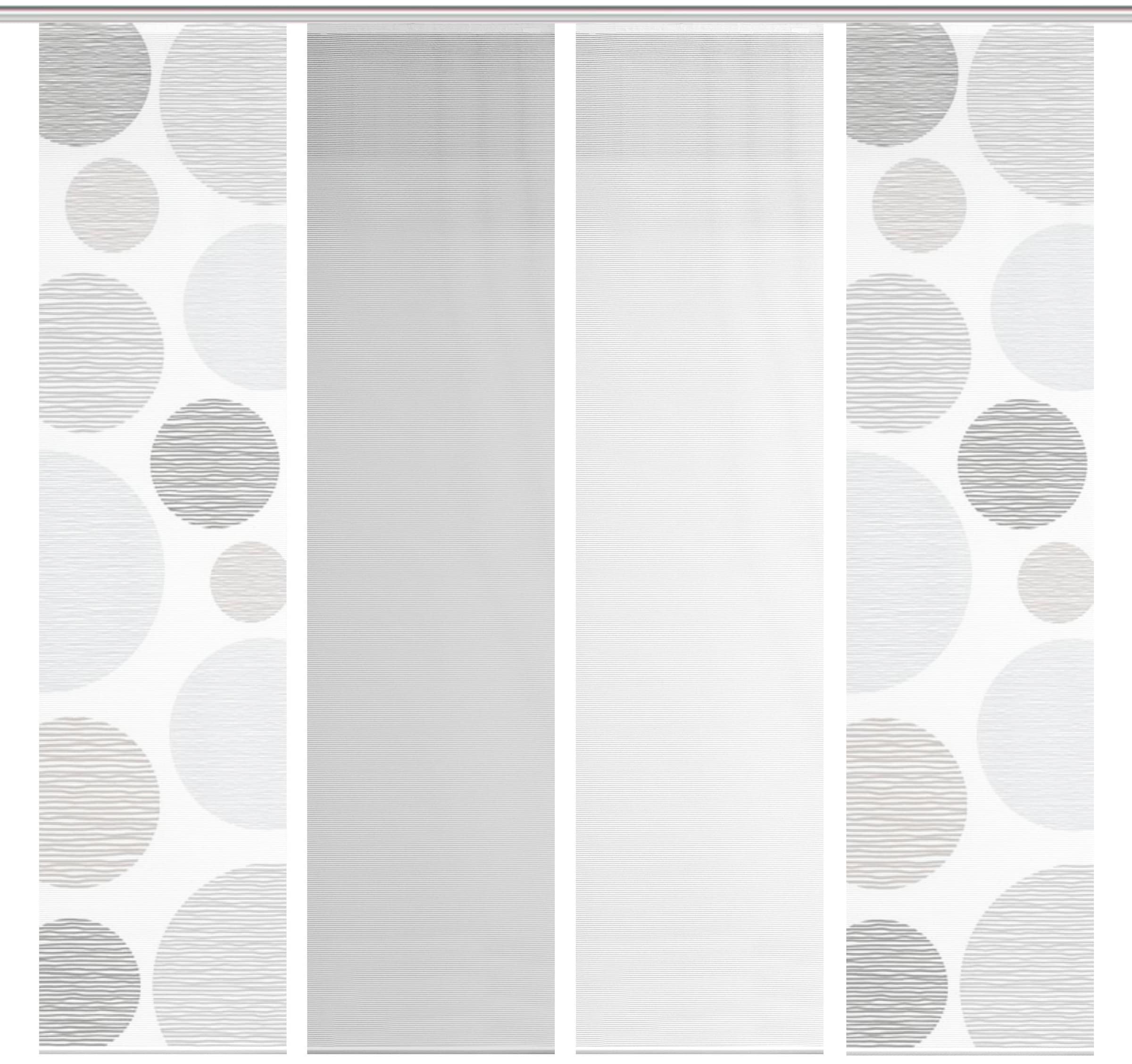 Vision S Schiebegardine »4ER SET BORDEN«, (4 St.), HxB: 260x60, Schiebevorhang 4er Set Digitaldruck