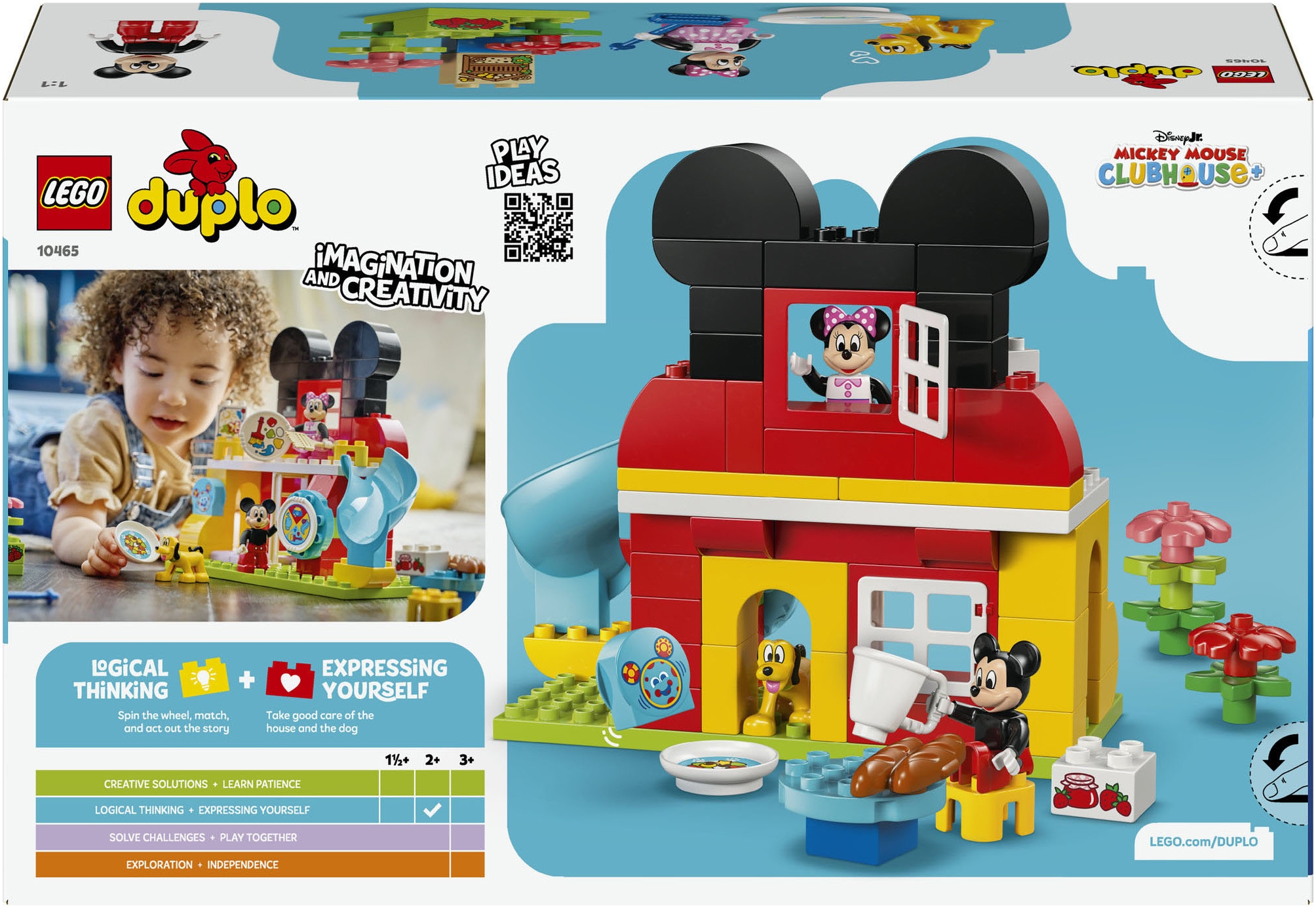 LEGO® Konstruktionsspielsteine »Micky Maus Wunderhaus mit Minnie und Pluto (10465), LEGO DUPLO Disney™«