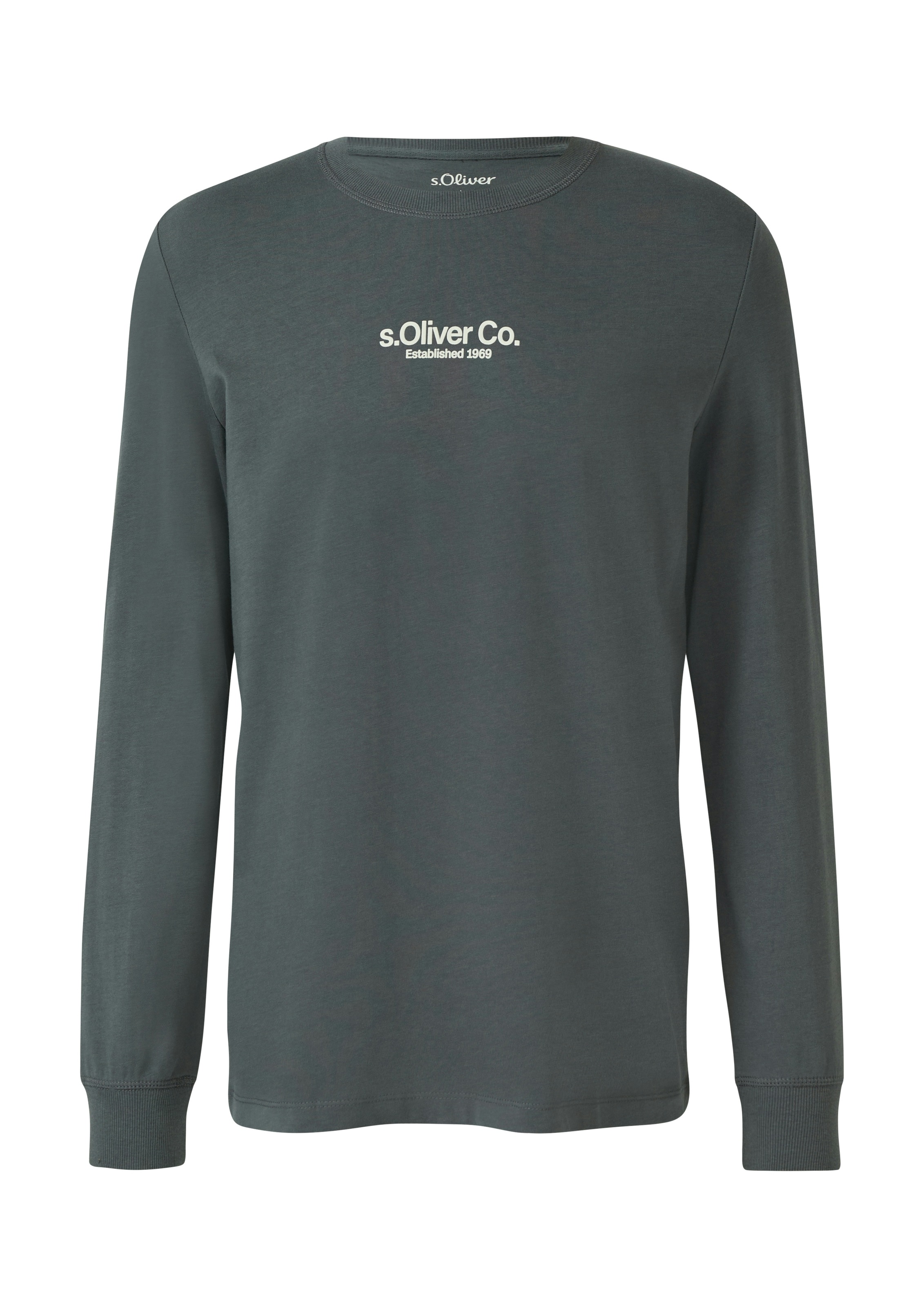 s.Oliver Langarmshirt mit Logo Schriftzug