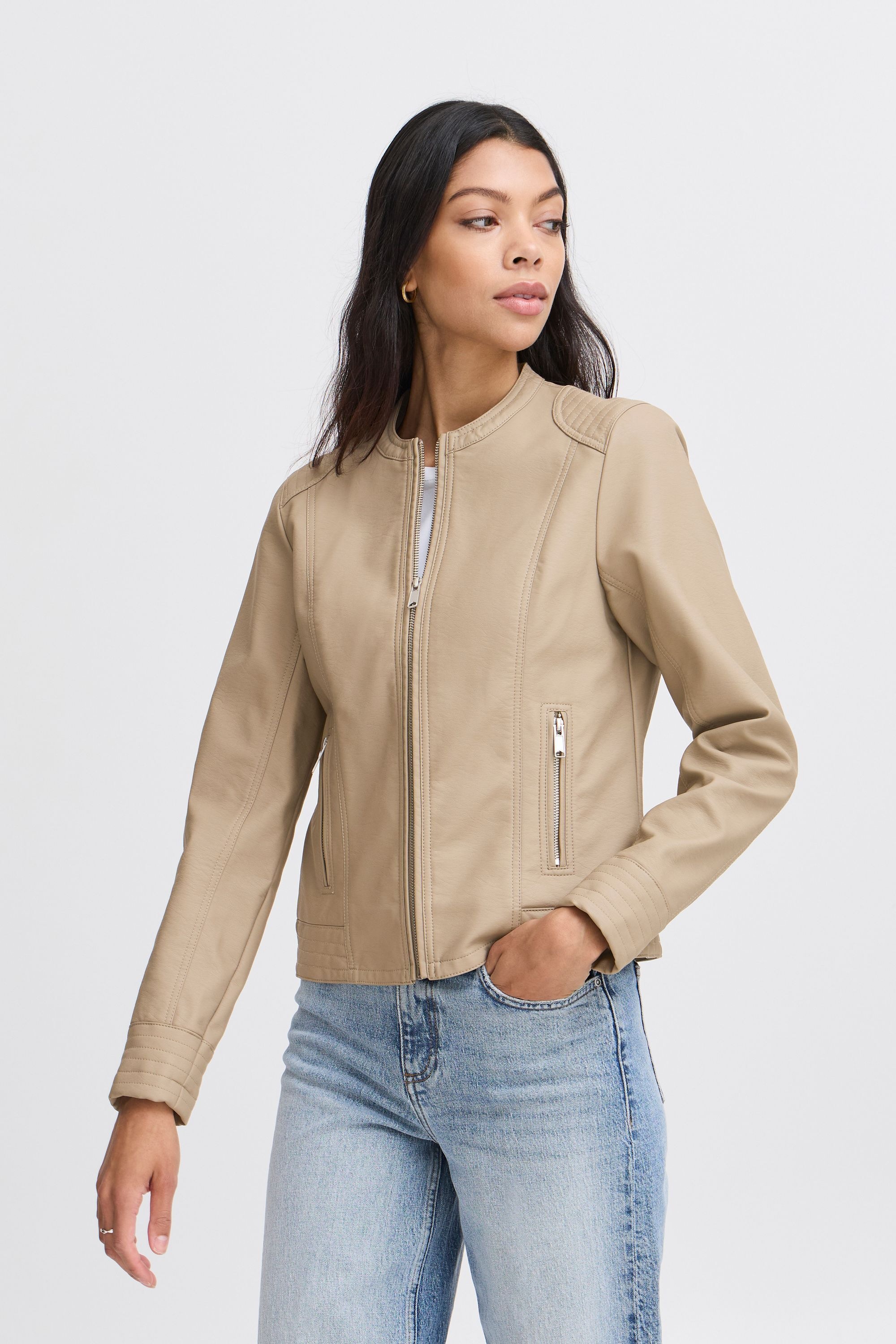 b.young Lederimitatjacke »Lederimitatjacke BYAcom«, ohne Kapuze