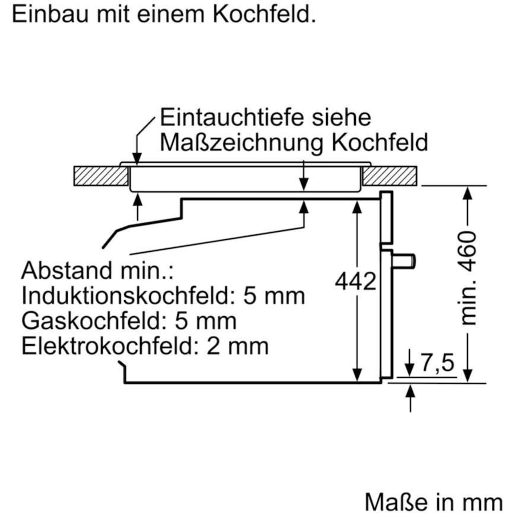 BOSCH Dampfbackofen »CSG636BS3«, 8, mit Teleskopauszug nachrüstbar, ecoClean Direct, mit softClose