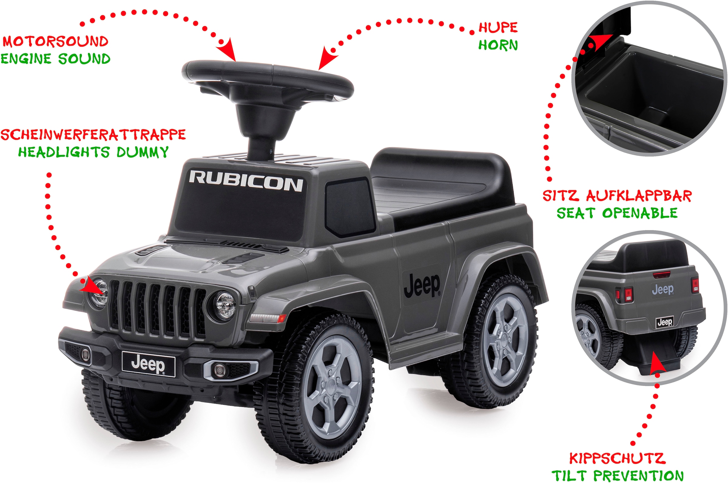 Jamara Rutscherauto »Jeep® Gladiator«, mit Sound