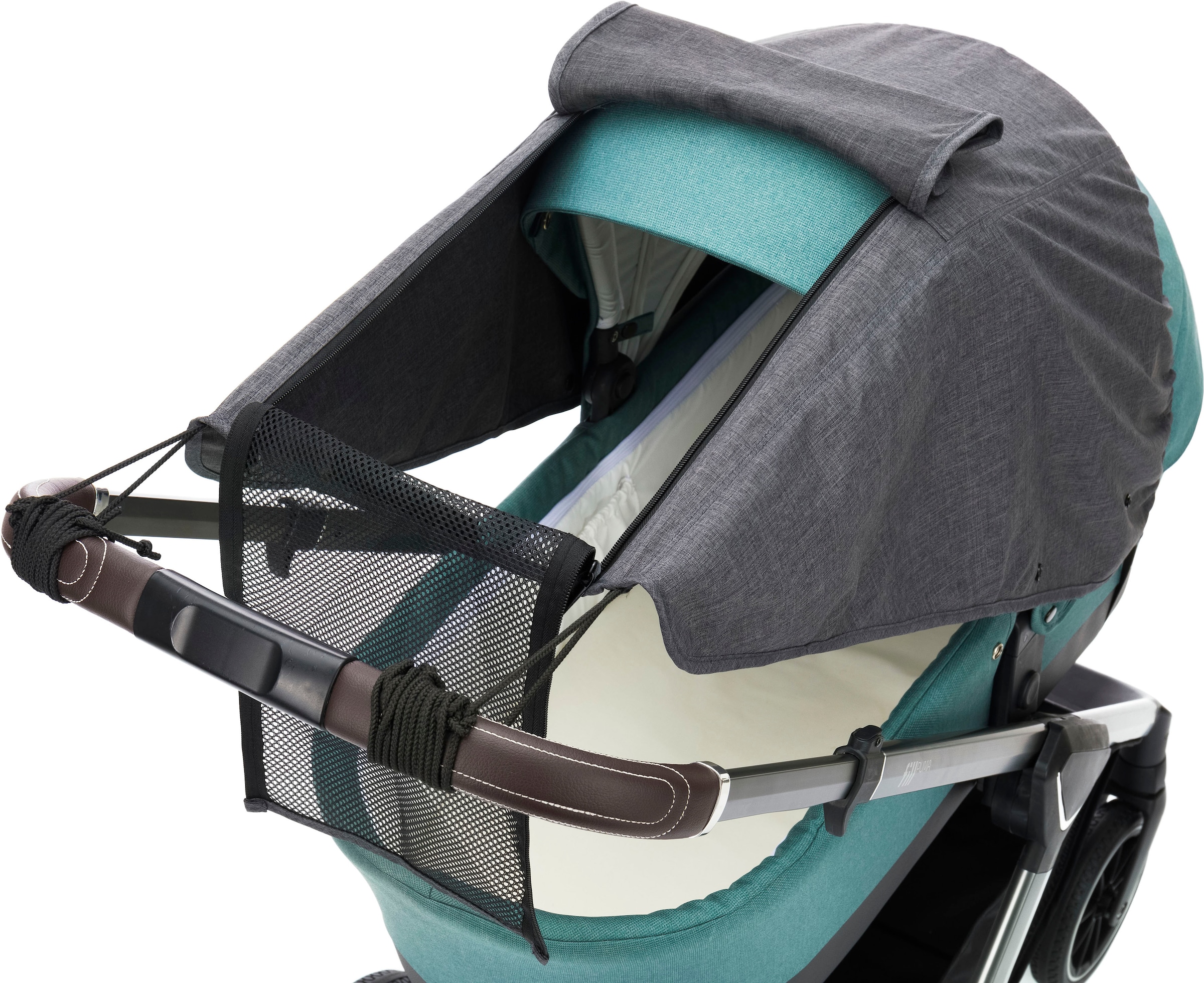 Fillikid Kinderwagen-Sonnenschutzhülle »Sonnenschutz Deluxe, grau melange«, für Kinderwagen & Buggys