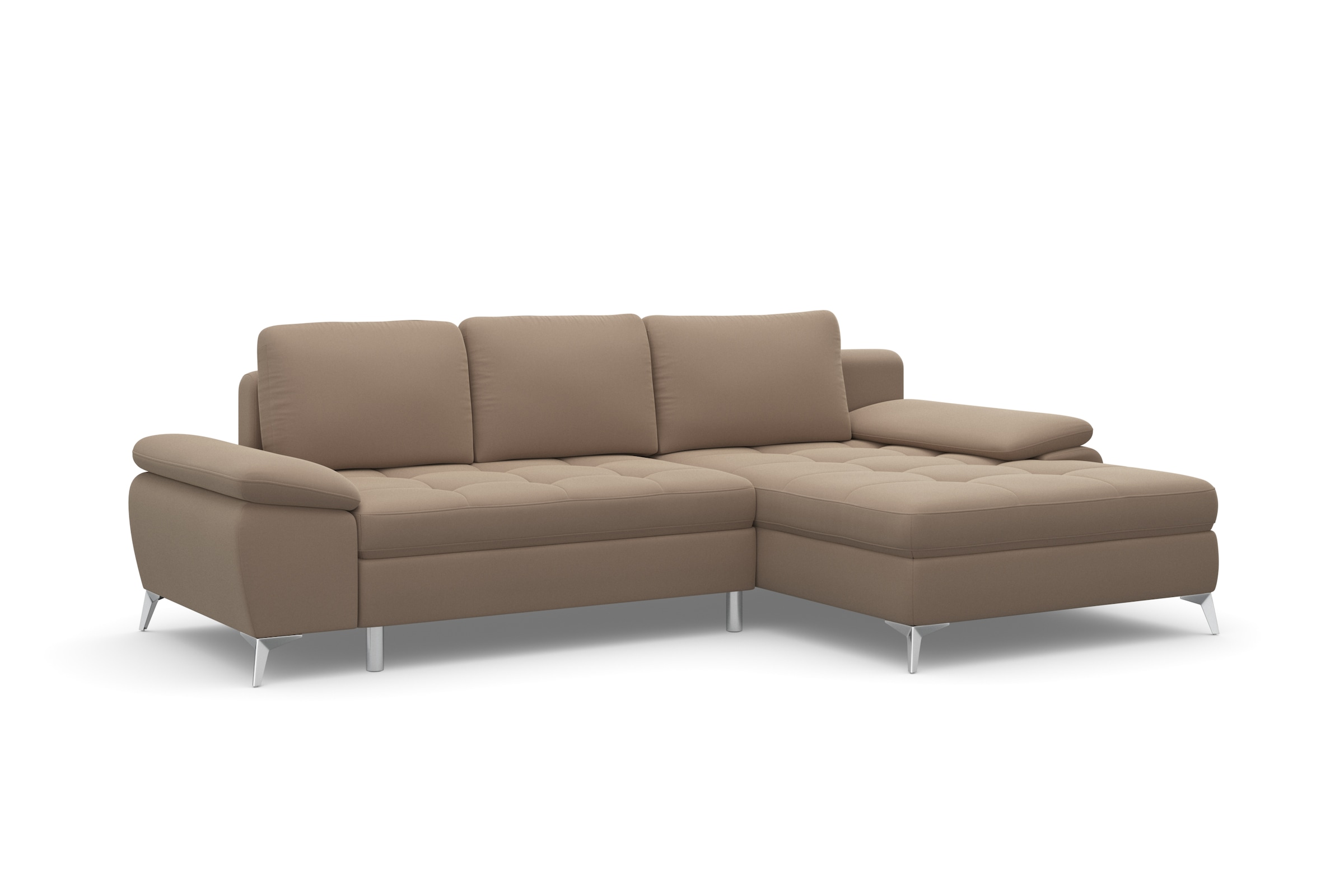 sit&more Ecksofa »Latigo L-Form« mit Recamiere, wahlweise mit Bettfunktion und Bettkasten