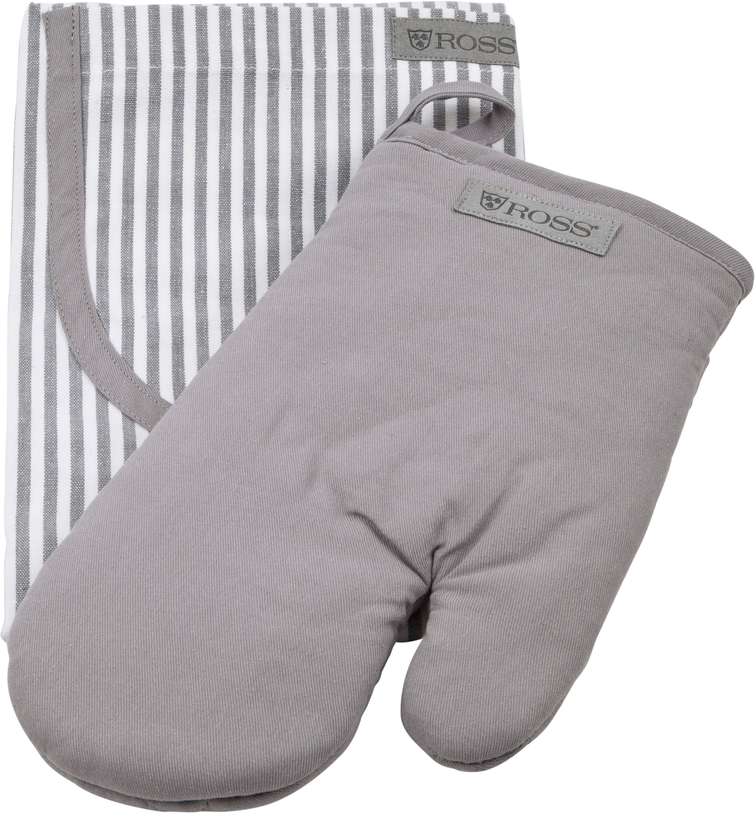 ROSS Grillhandschuhe "Exclusiv" inkl. Latzschürze, 100% Baumwolle