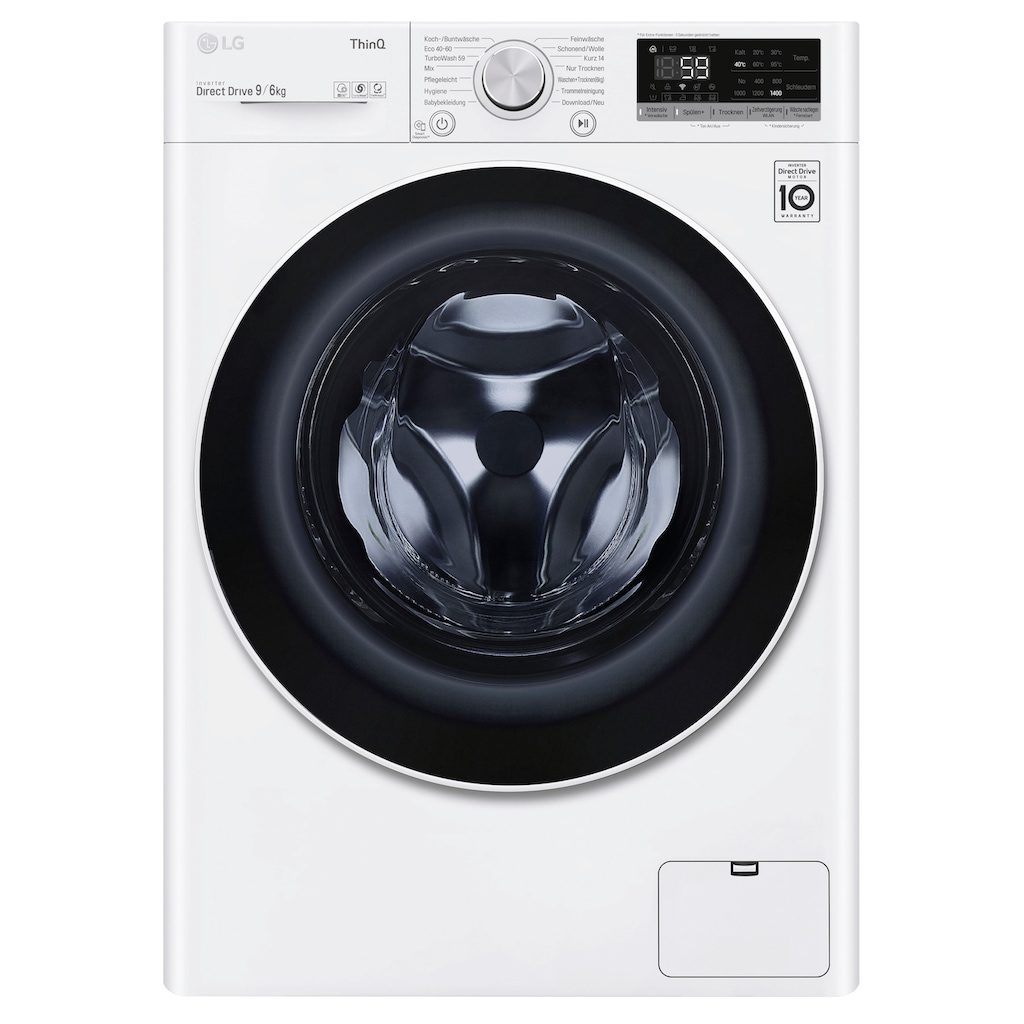 LG Waschtrockner »V5WD96TW0«, AquaLock® Vollwasserschutz